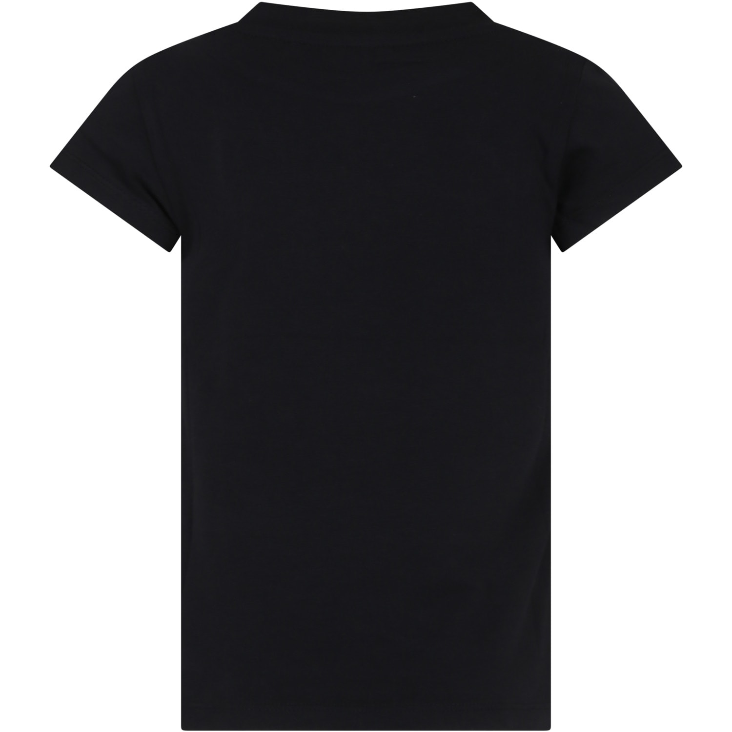 Balmain Black T-shirt For Girl With Logo In Black