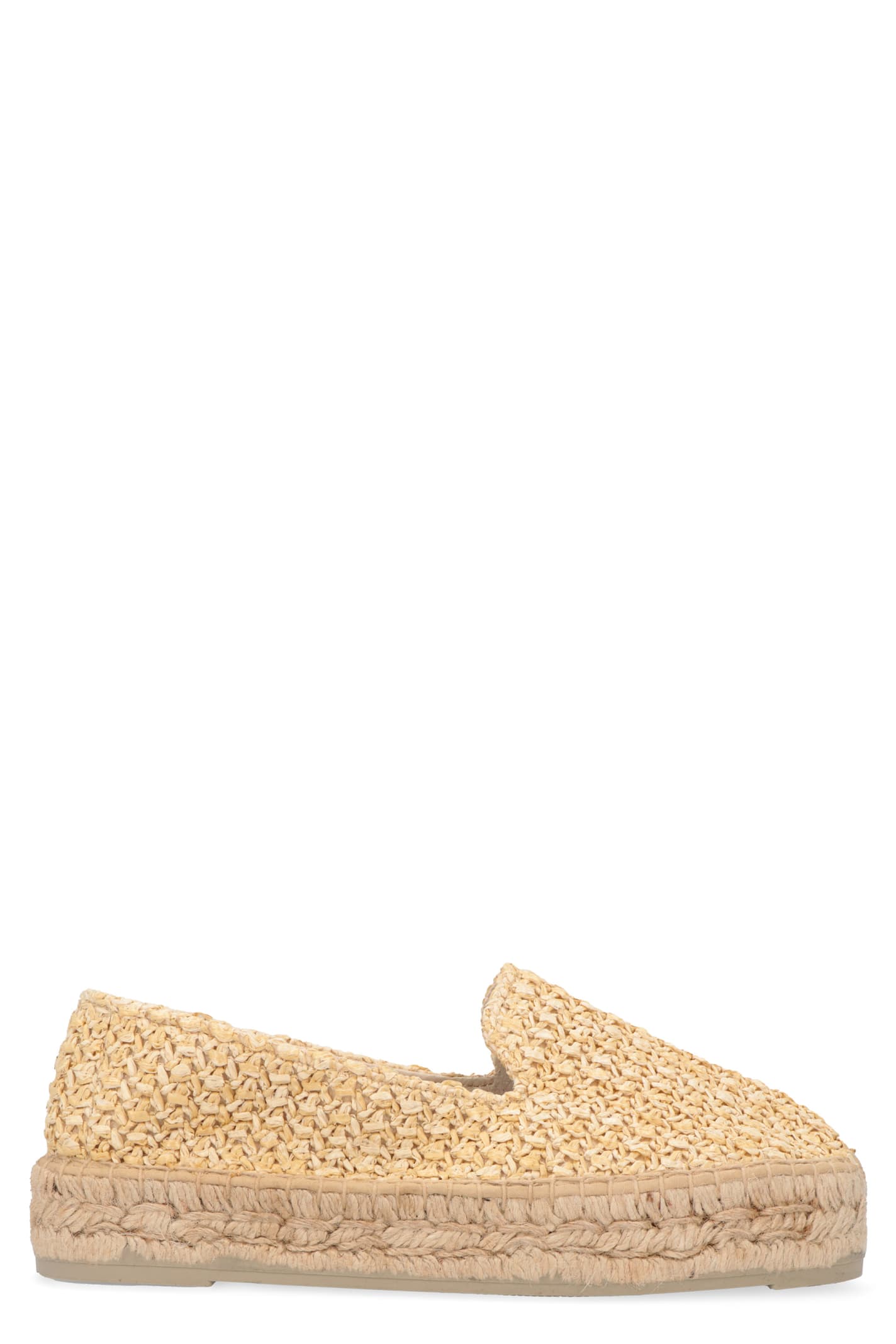Manebi Natural Raffia Net Yucatan Espadrilles In Beige