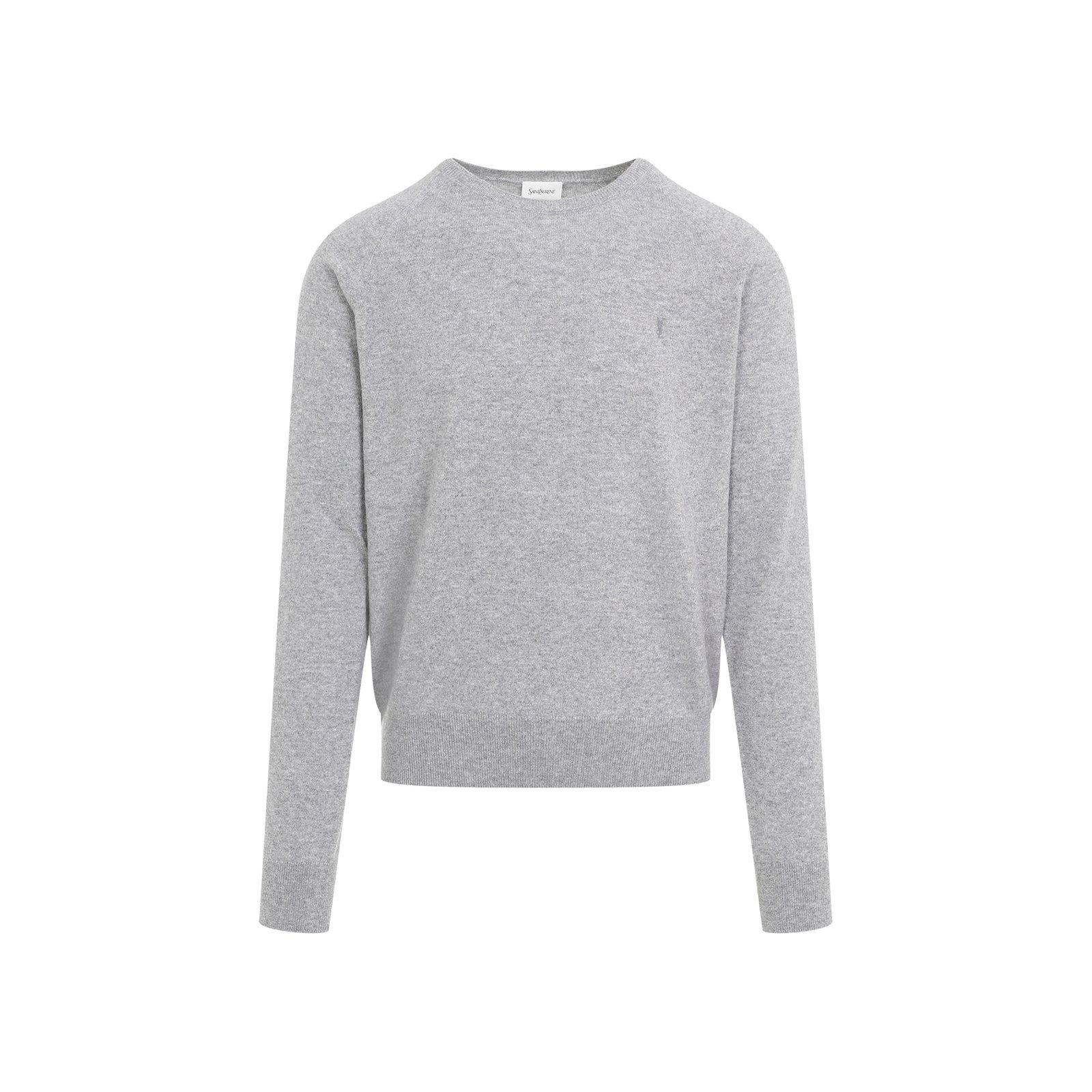 Shop Saint Laurent Cassandre Crewneck Jumper