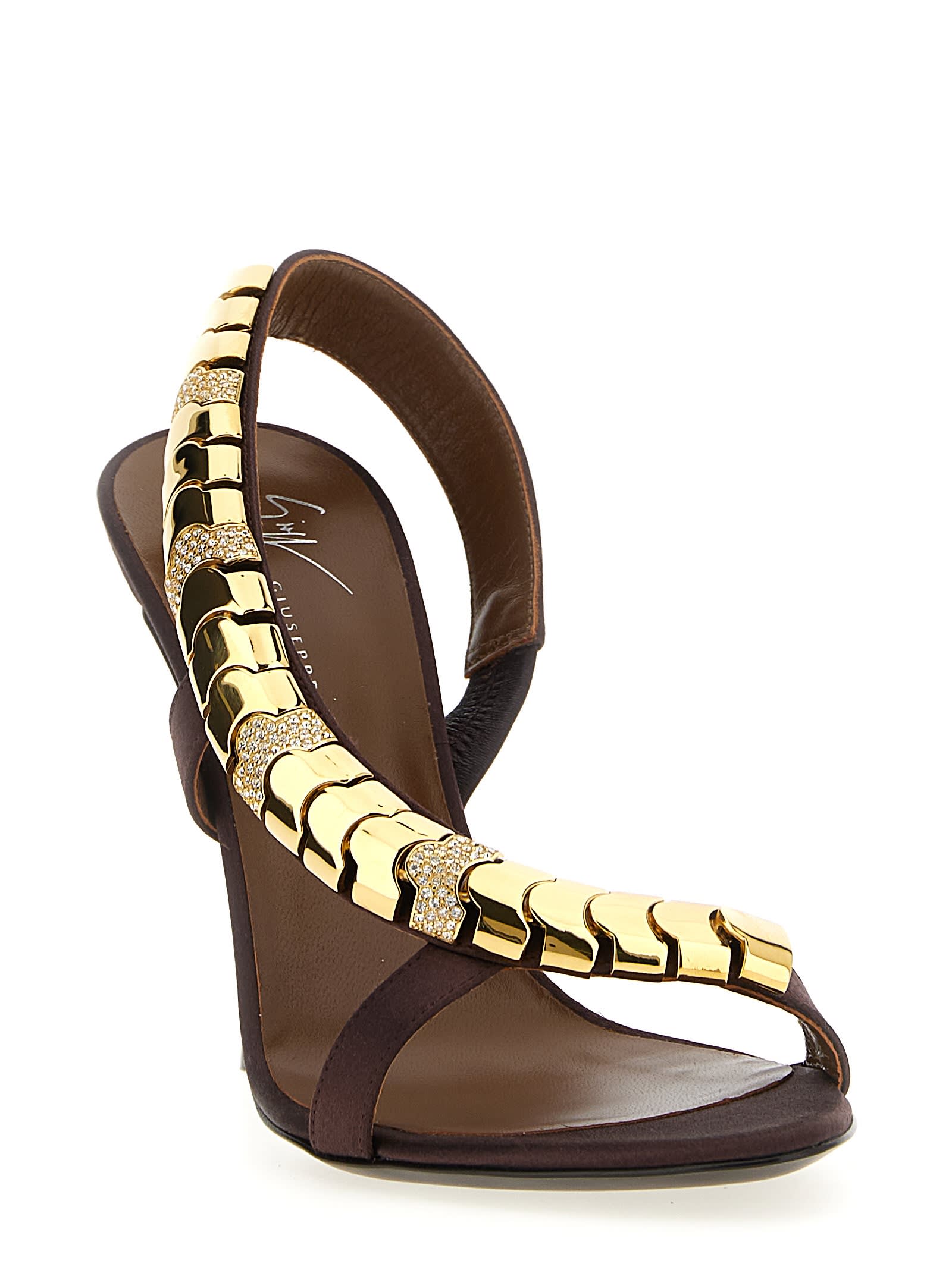 Giuseppe Zanotti Maroon Open Toe Heels In Burgundy