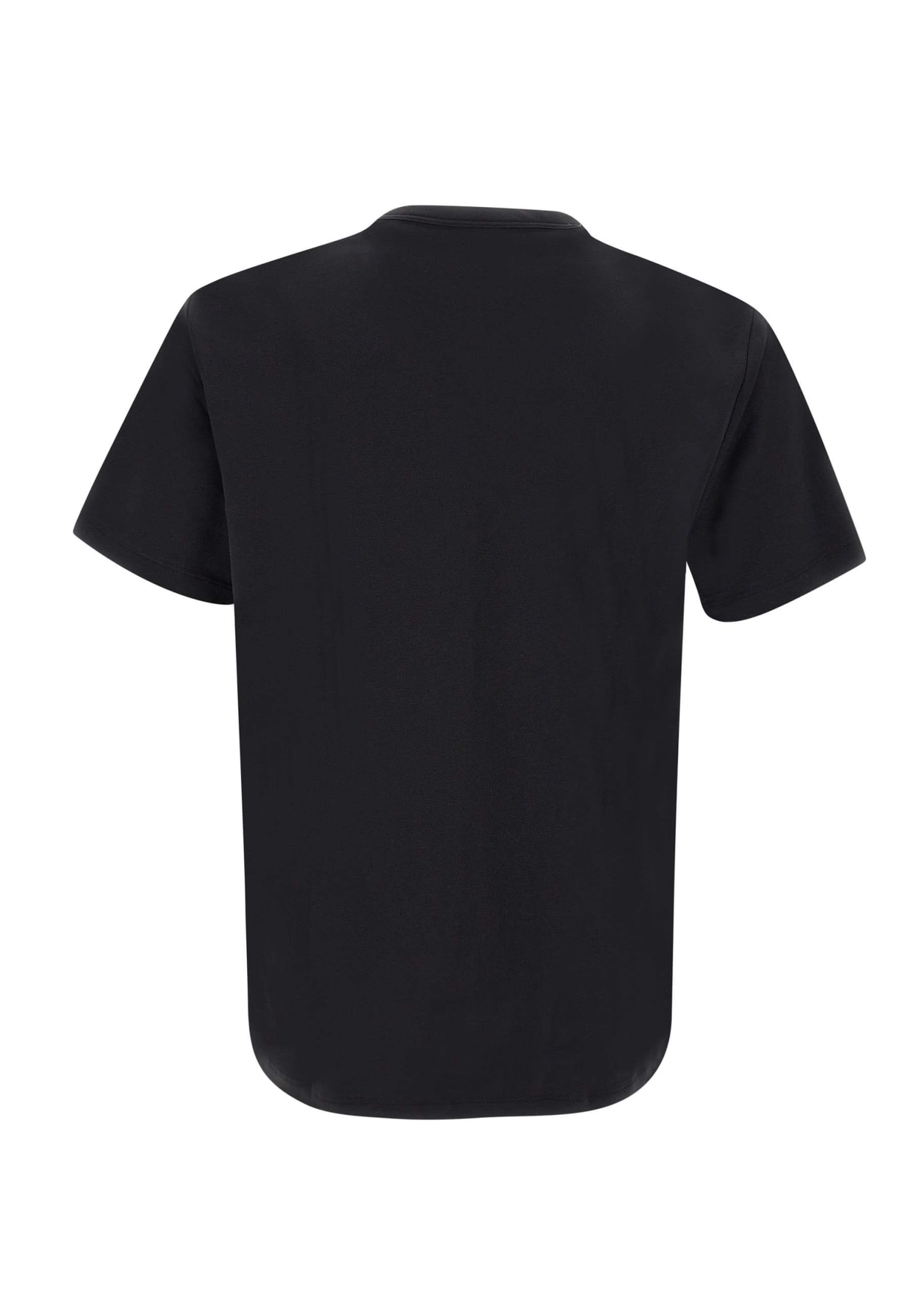 Shop Sun 68 Solid Cotton T-shirt In Black