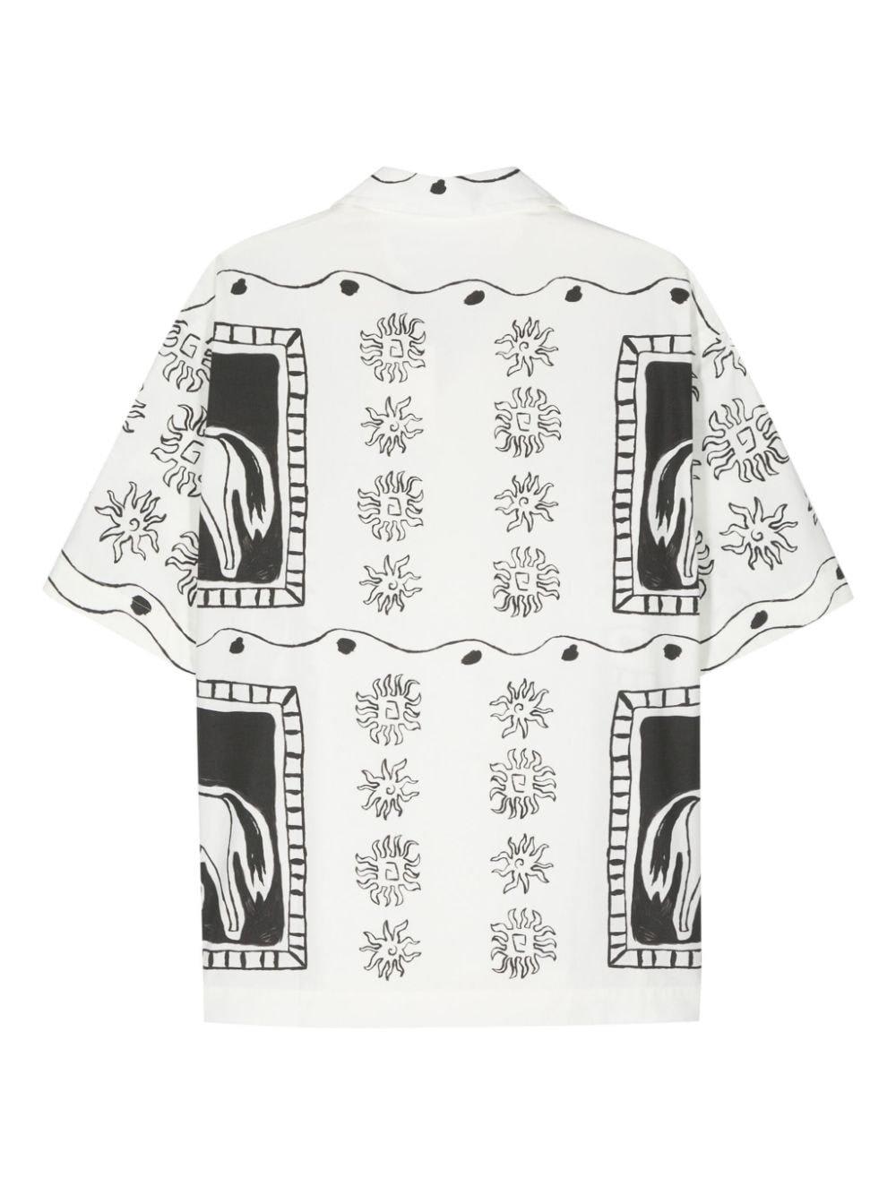 Shop Jacquemus Printed Bowling Shirt In Multicolore