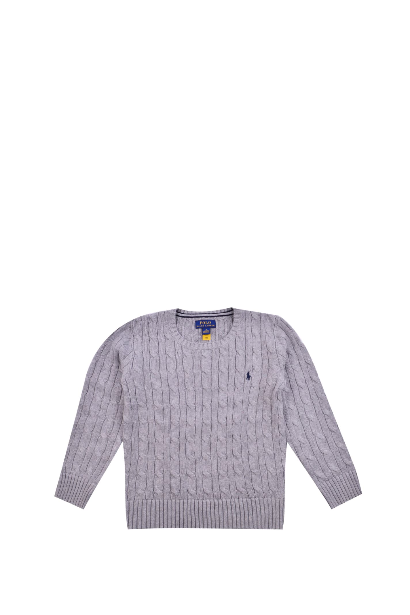 Ralph Lauren Kids' Cable Sweater In Grey