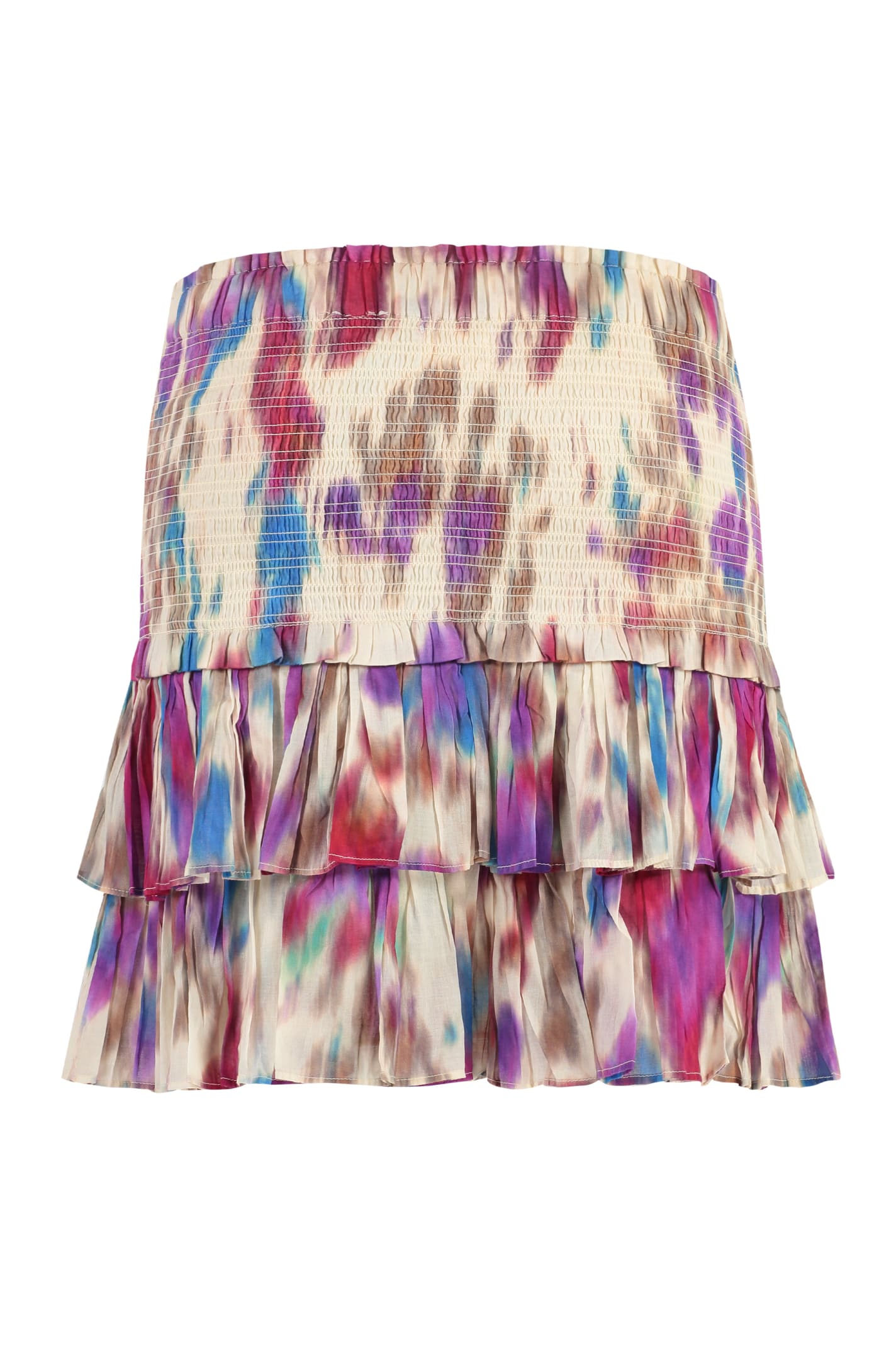 Shop Marant Etoile Naomi Ruffled Mini Skirt In Fuxia