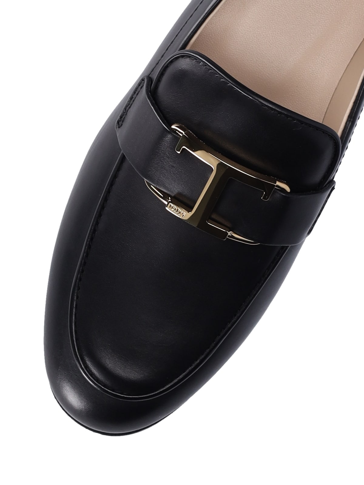 Shop Tod's Logo Slide On Loafers In Black