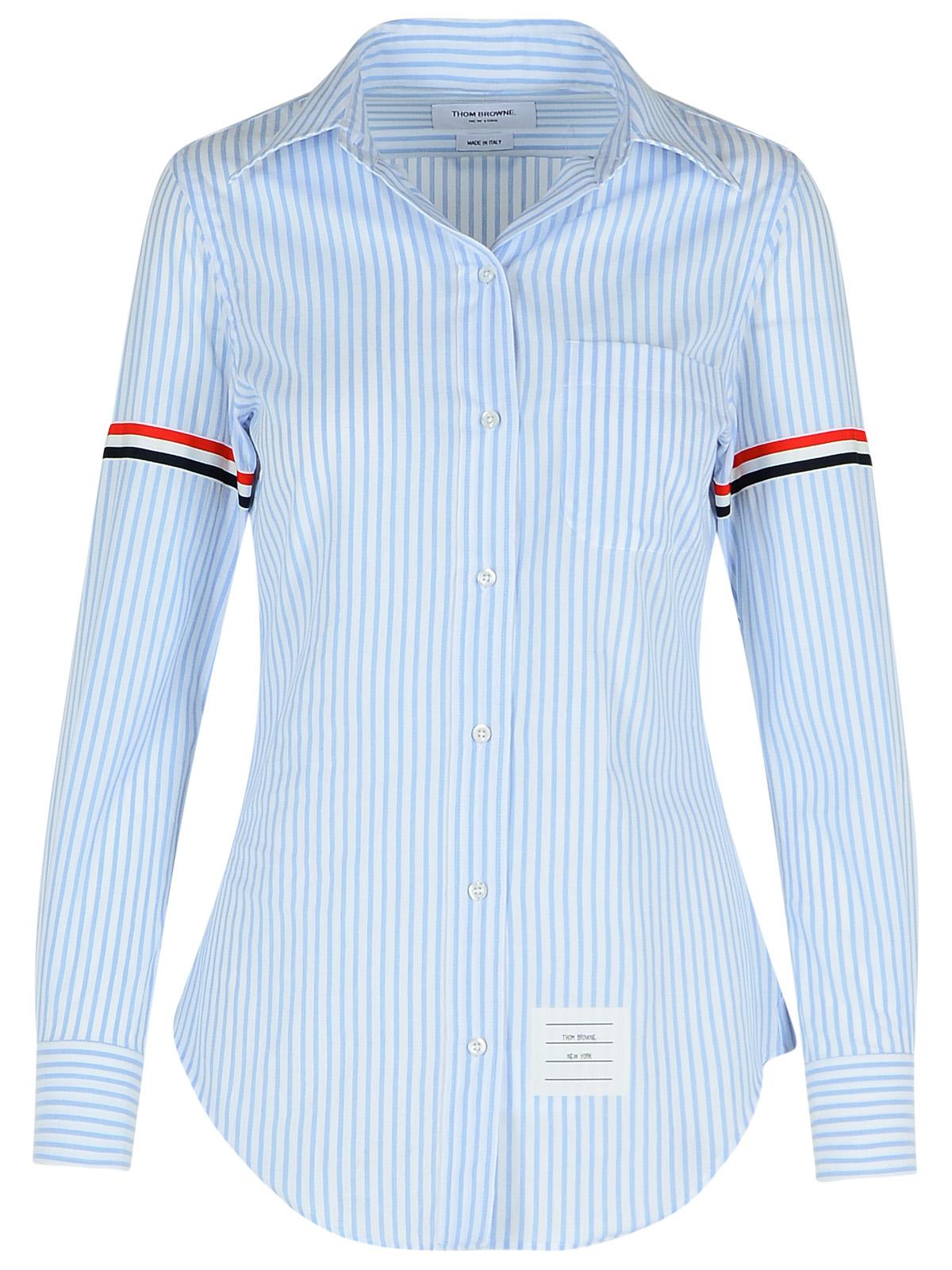 Thom Browne 'armband' Light Blue Cotton Shirt In Light Blue