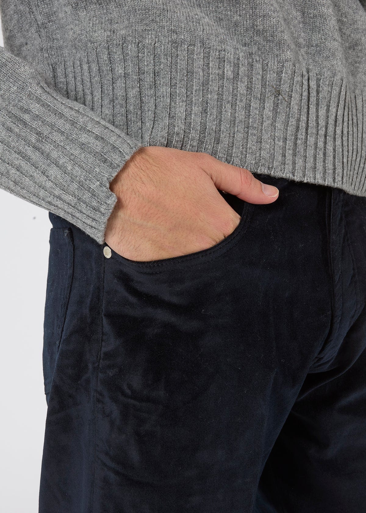 Doppiaa Aacero Cotton Corduroy Trousers In Black