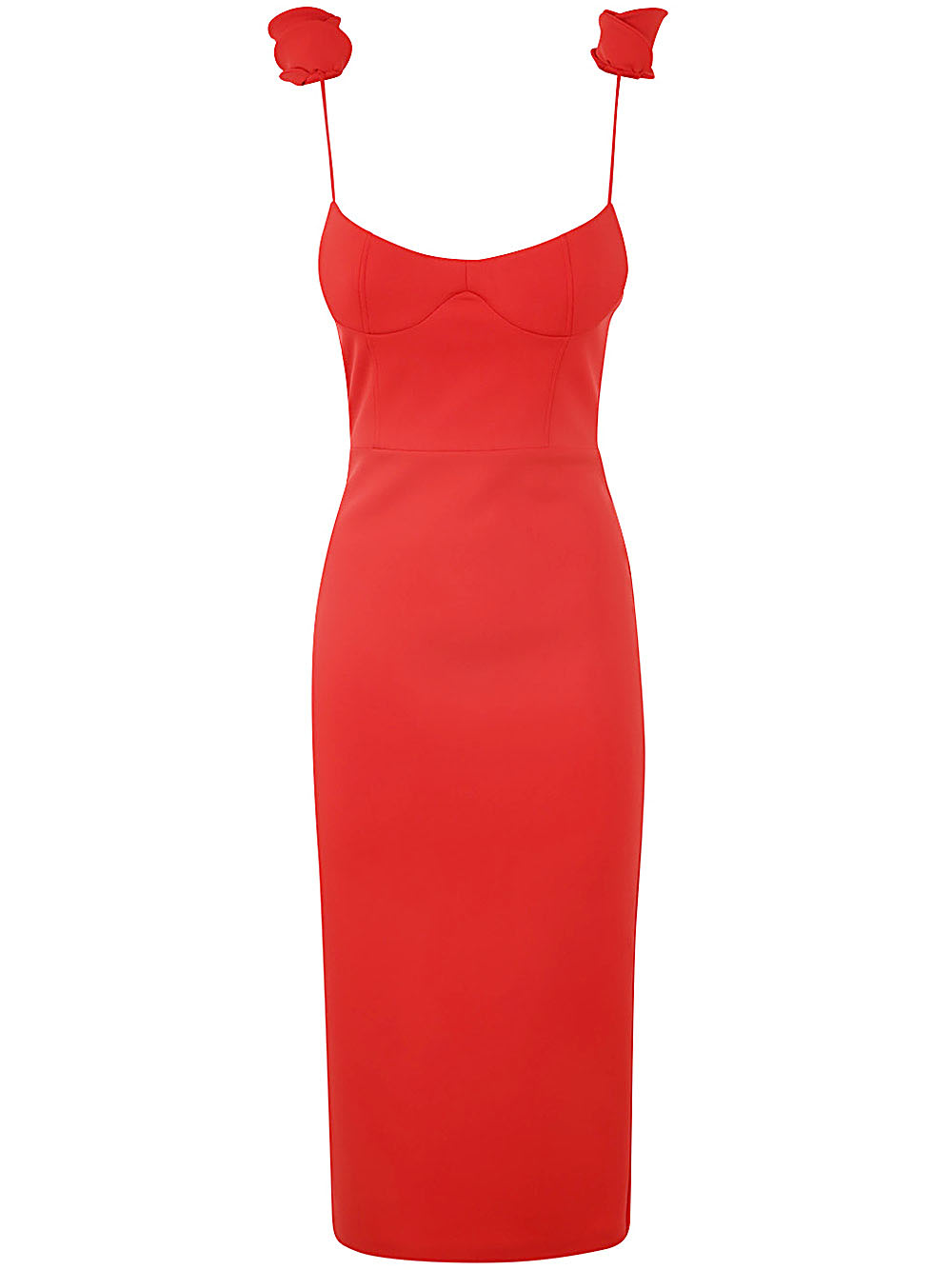 Shop Magda Butrym Midi Dress In Red