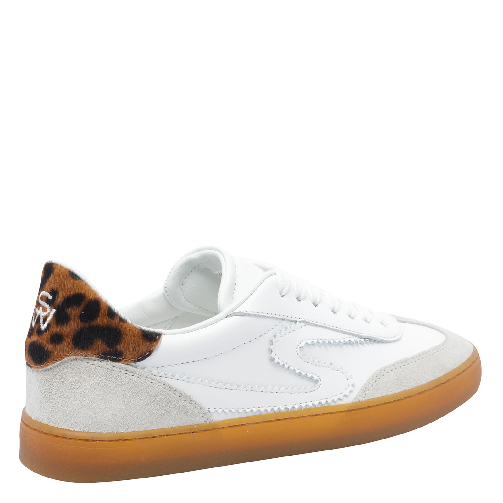 Stuart Weitzman Leopard-print Leather Sneakers In Multi