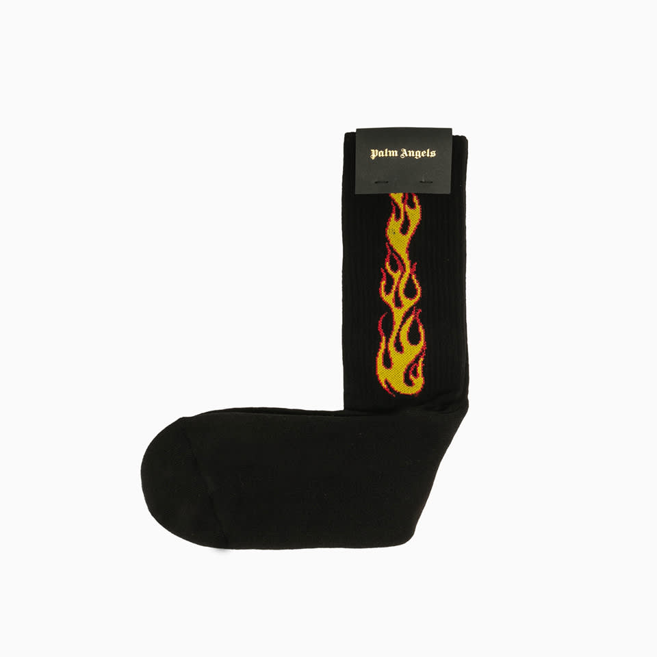 Palm Angels Flames Socks Pmra001r21fab001  In 1020