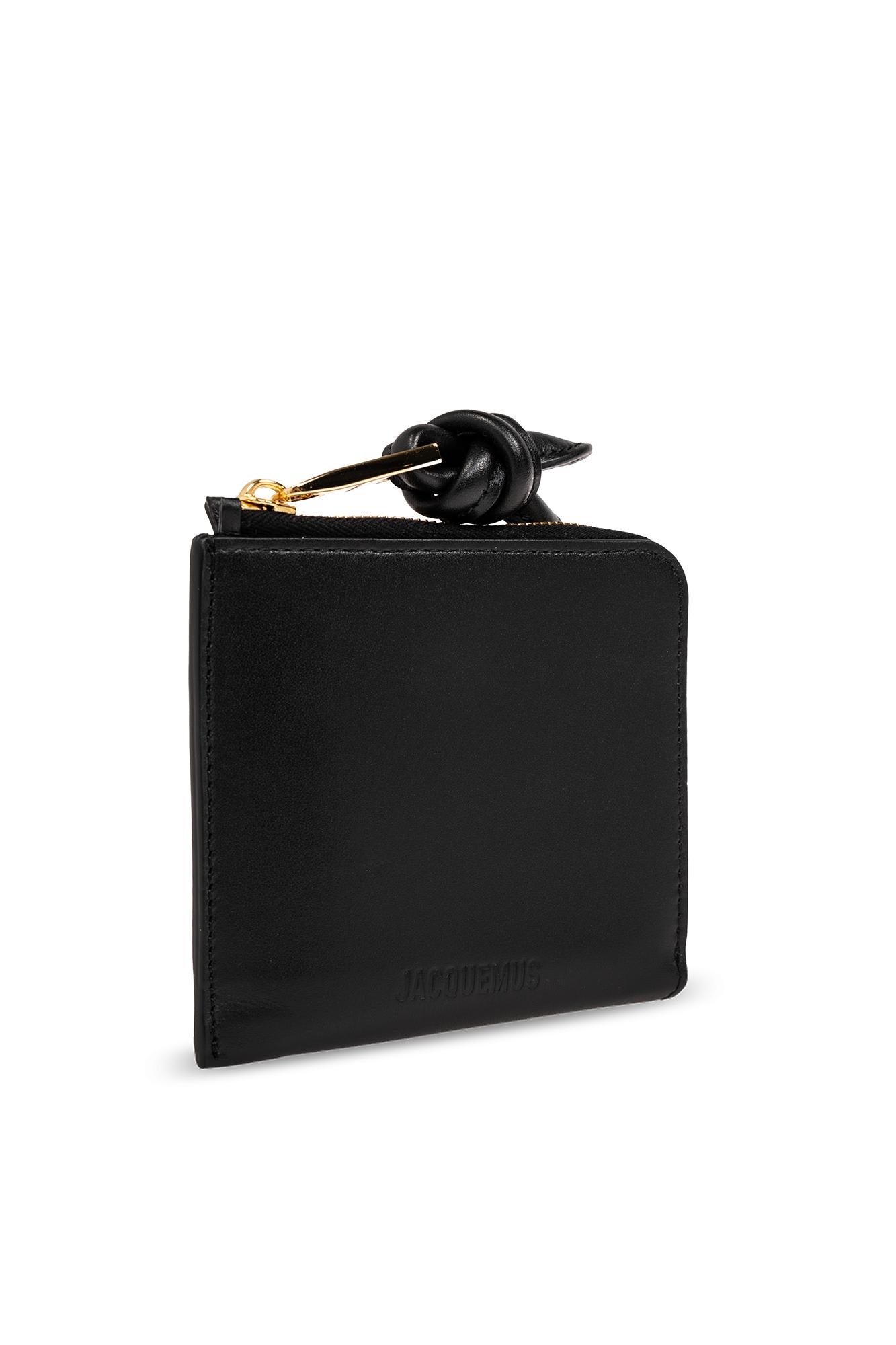 Shop Jacquemus Leather Wallet In Black