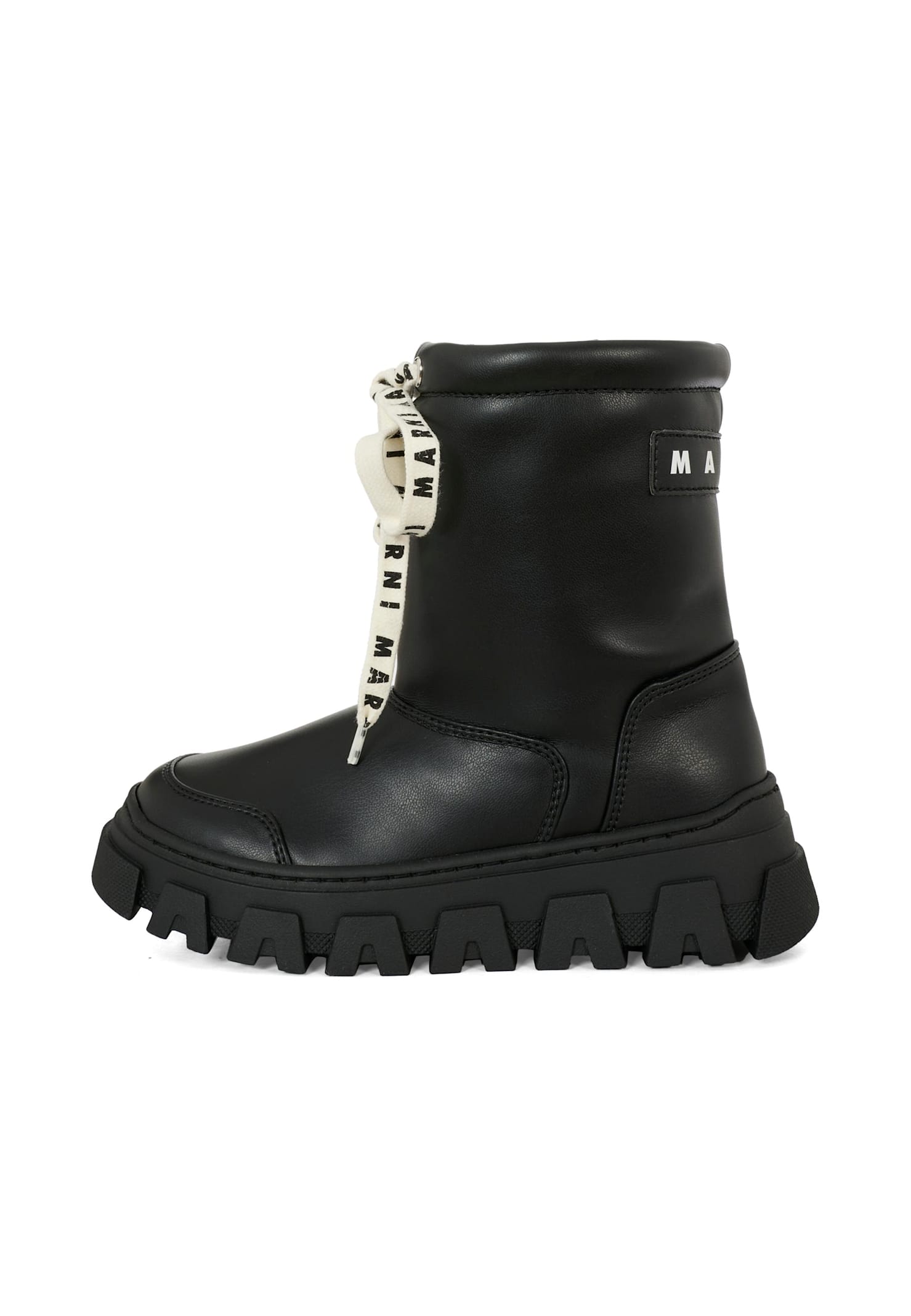 Marni Lace-up Ankle Boots In Black