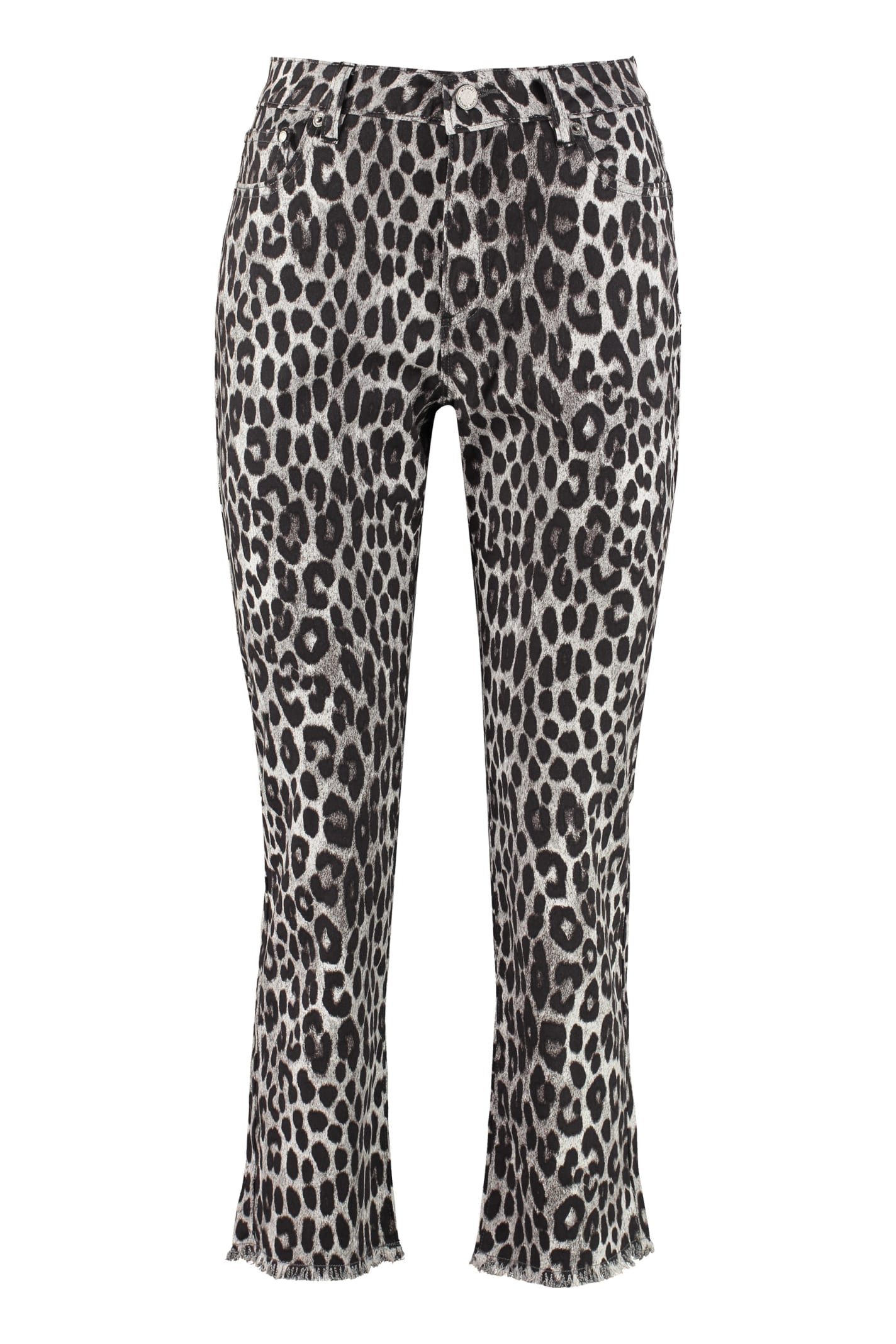 MICHAEL Michael Kors Leopard Print Cropped Jeans