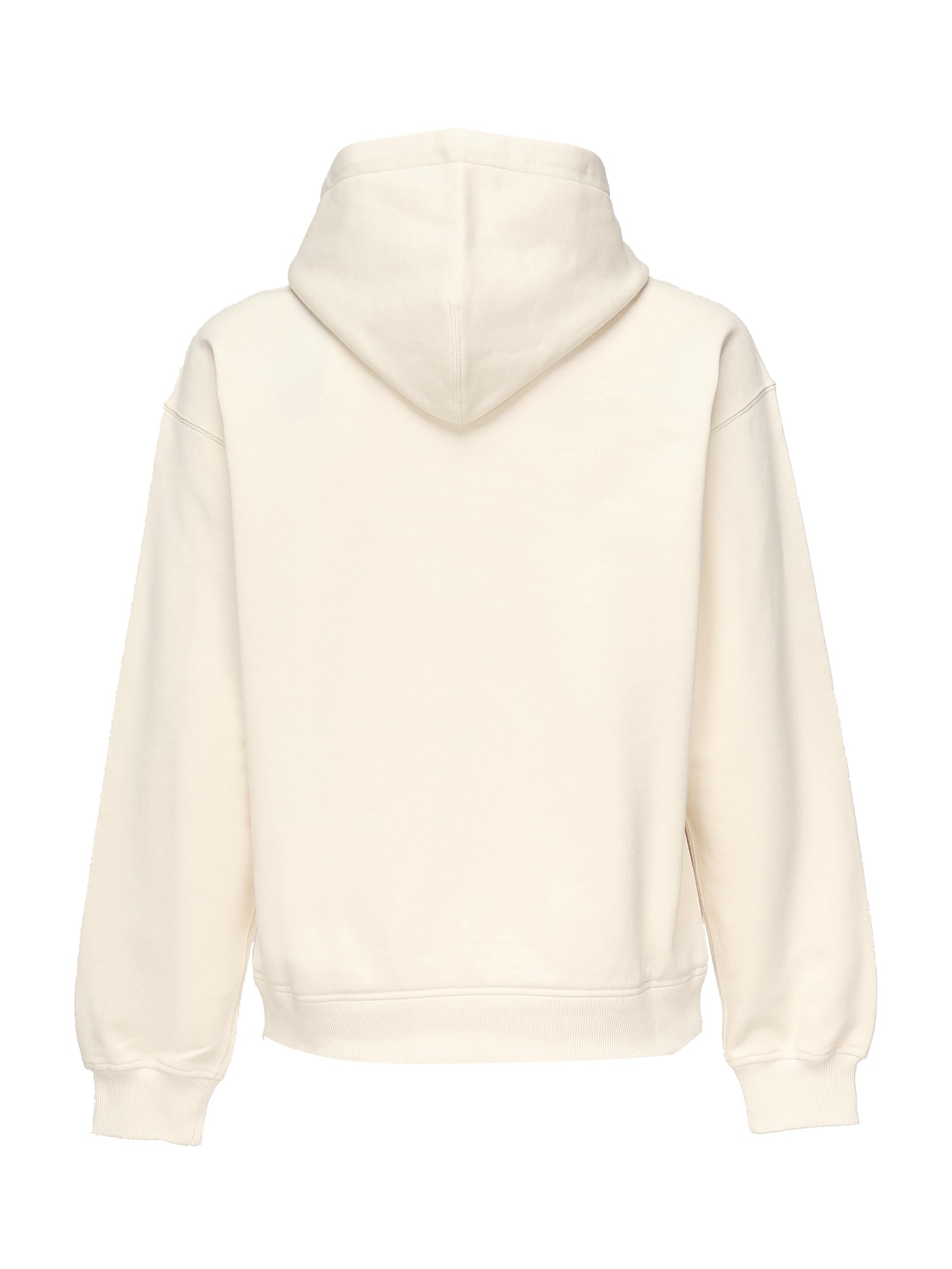 Dolce & Gabbana Almond Beige Pullover Sweatshirt With Drawstring Hood In Neutral