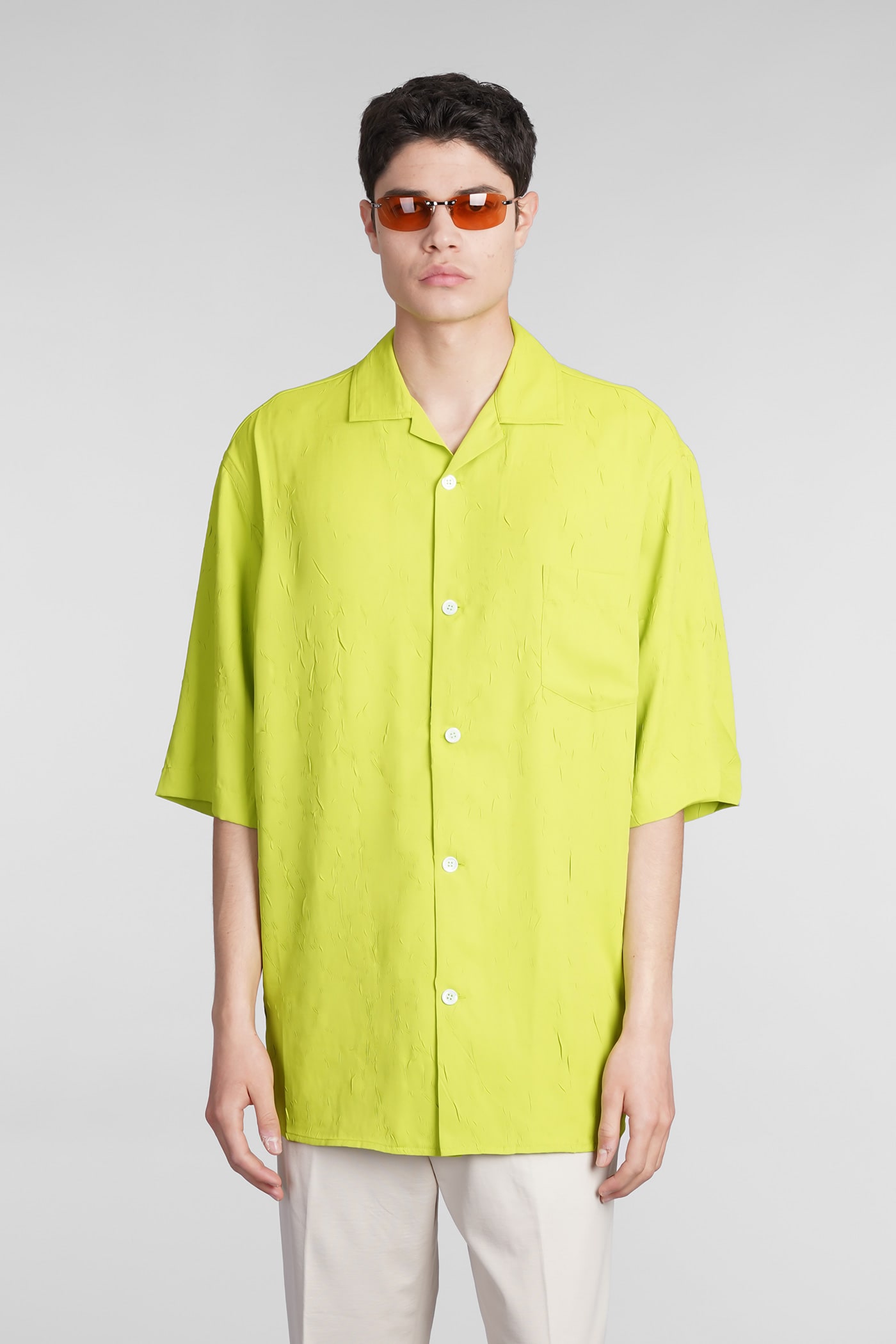 Acne Studios Shirt In Green Polyester