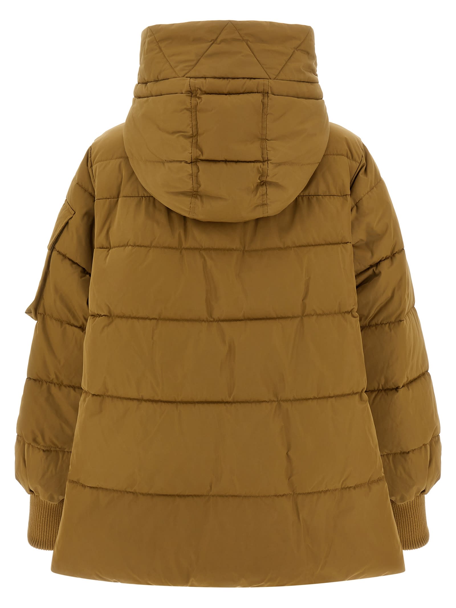 Pinko Crusca Puffer Jackets Beige In Brown
