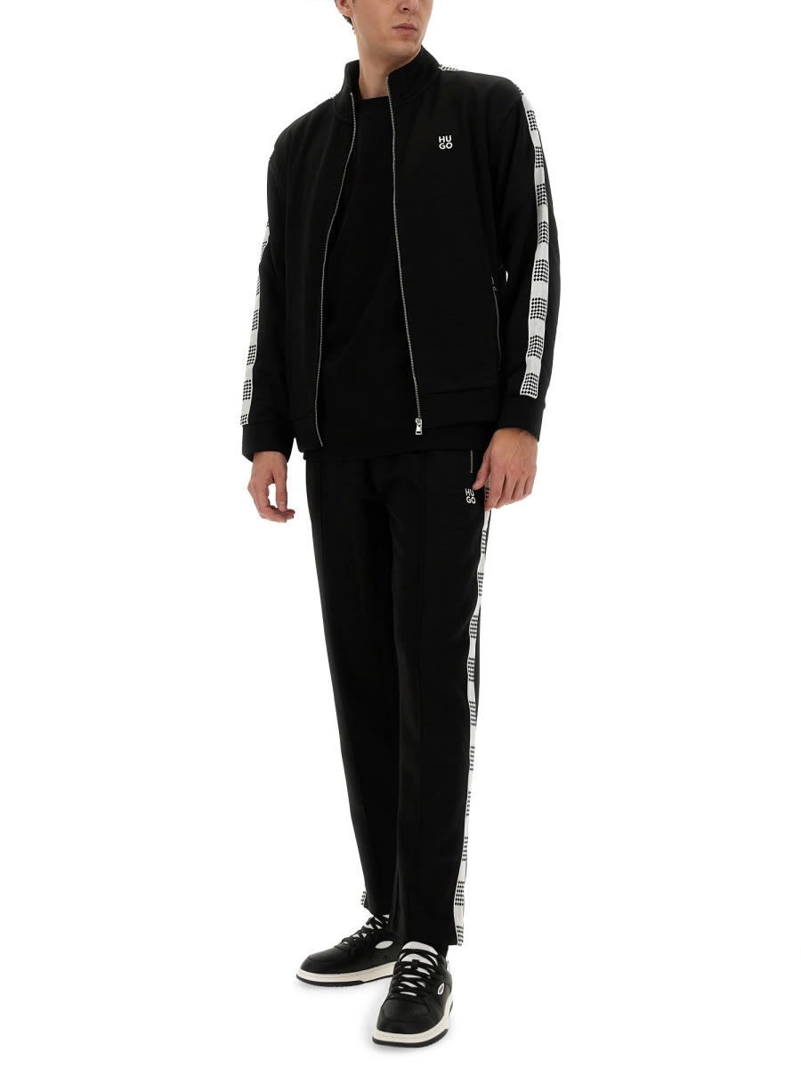Hugo Boss Tape-detail Track Pants In Black
