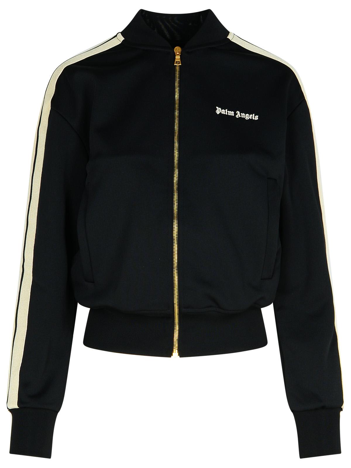 Shop Palm Angels Track Black Polyester Sweatshirt