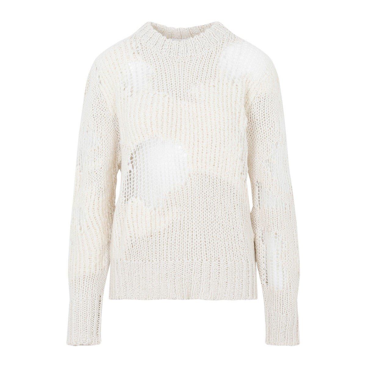 CHLOÉ MESH PATCH KNITTED JUMPER