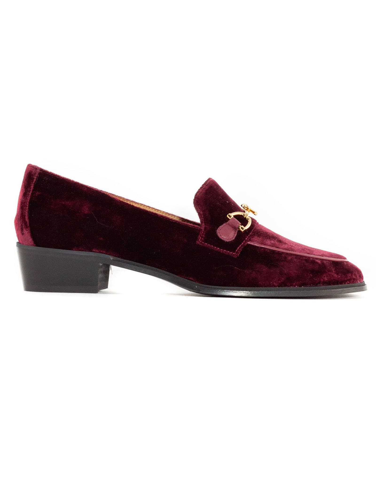 Shop Roberto Festa Bordeaux Velvet Axel Loafer