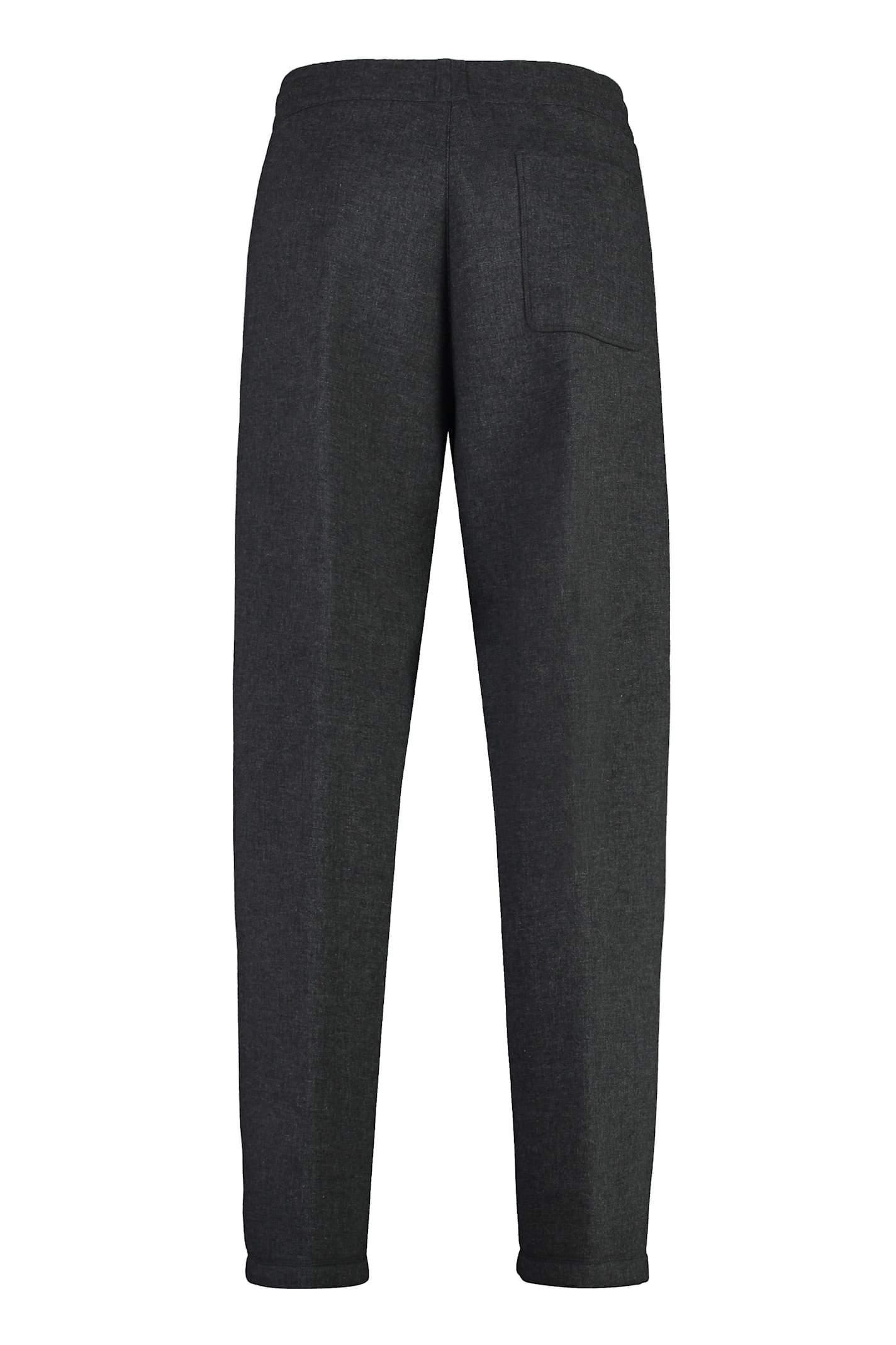 Shop Ami Alexandre Mattiussi Wool Blend Trousers In Grey