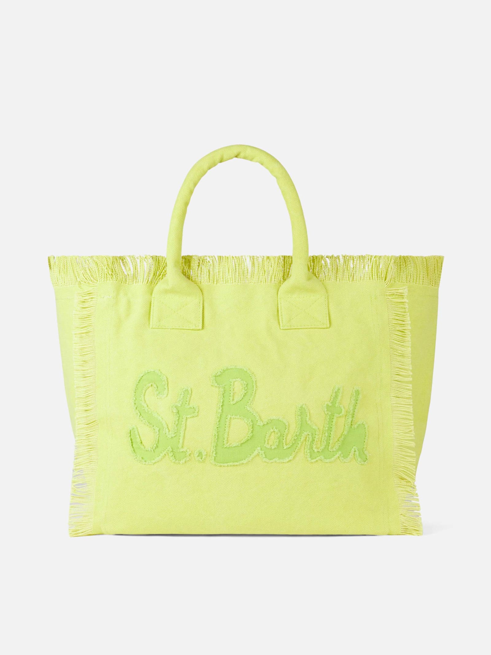 Mc2 Saint Barth Vanity Light Green Canvas Shoulder Bag