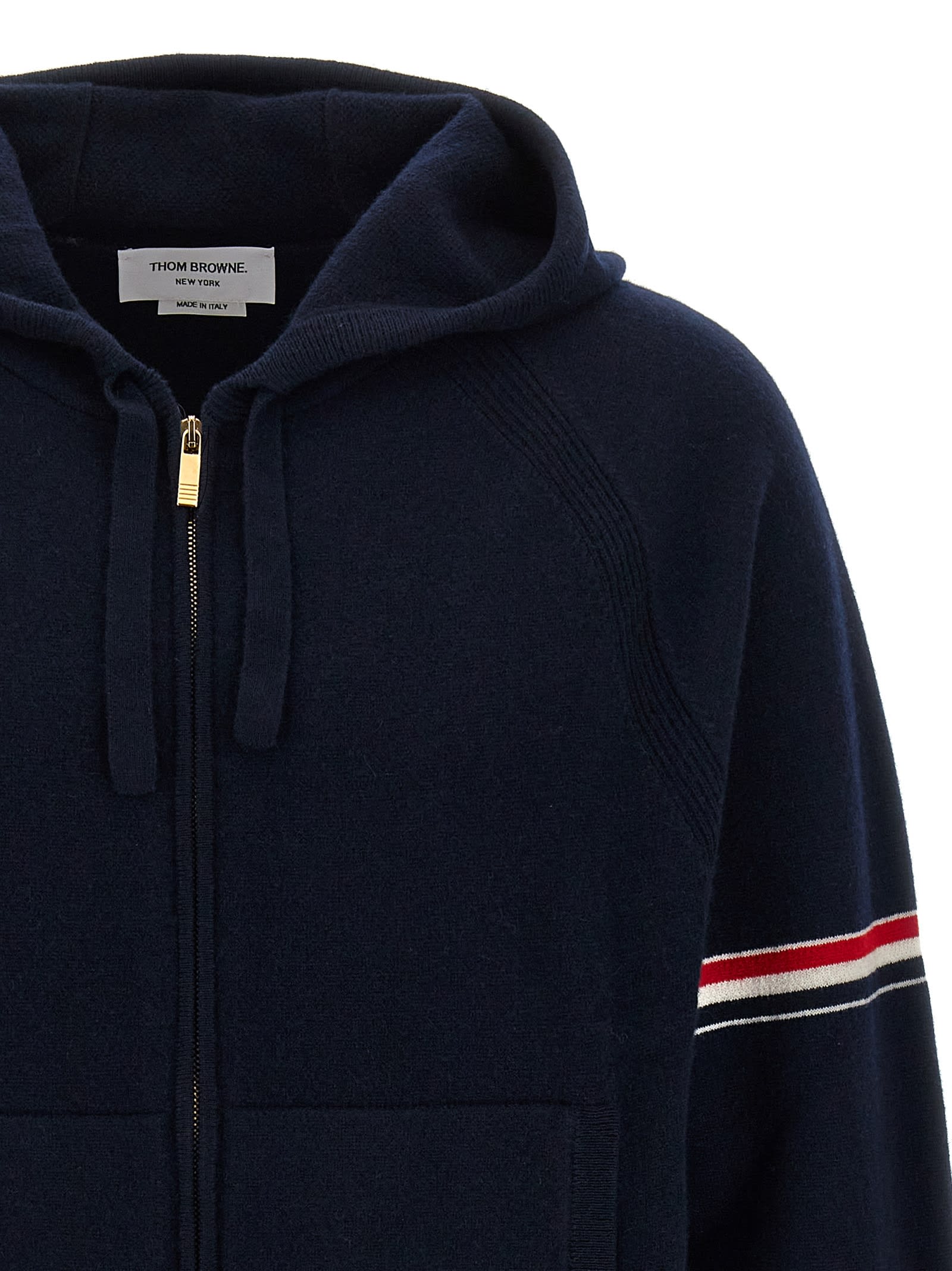 Shop Thom Browne Rwb Hoodie In Blue