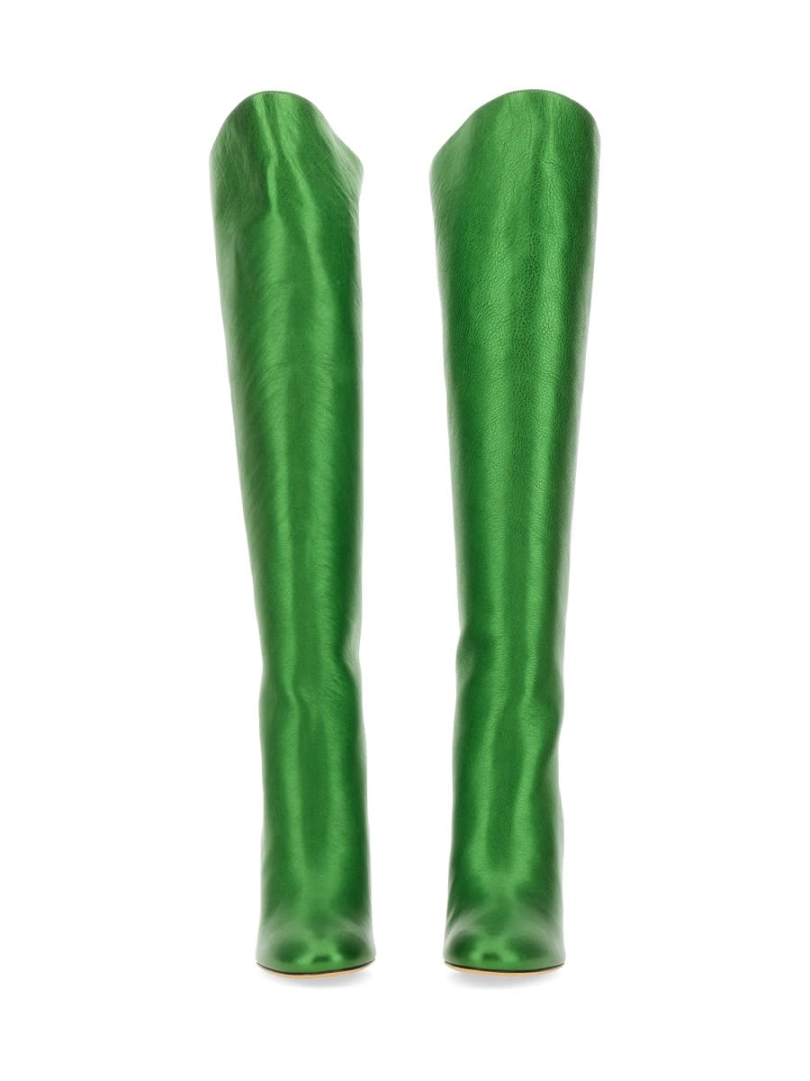 Maison Skorpios 90mm Adriana Boots In Green