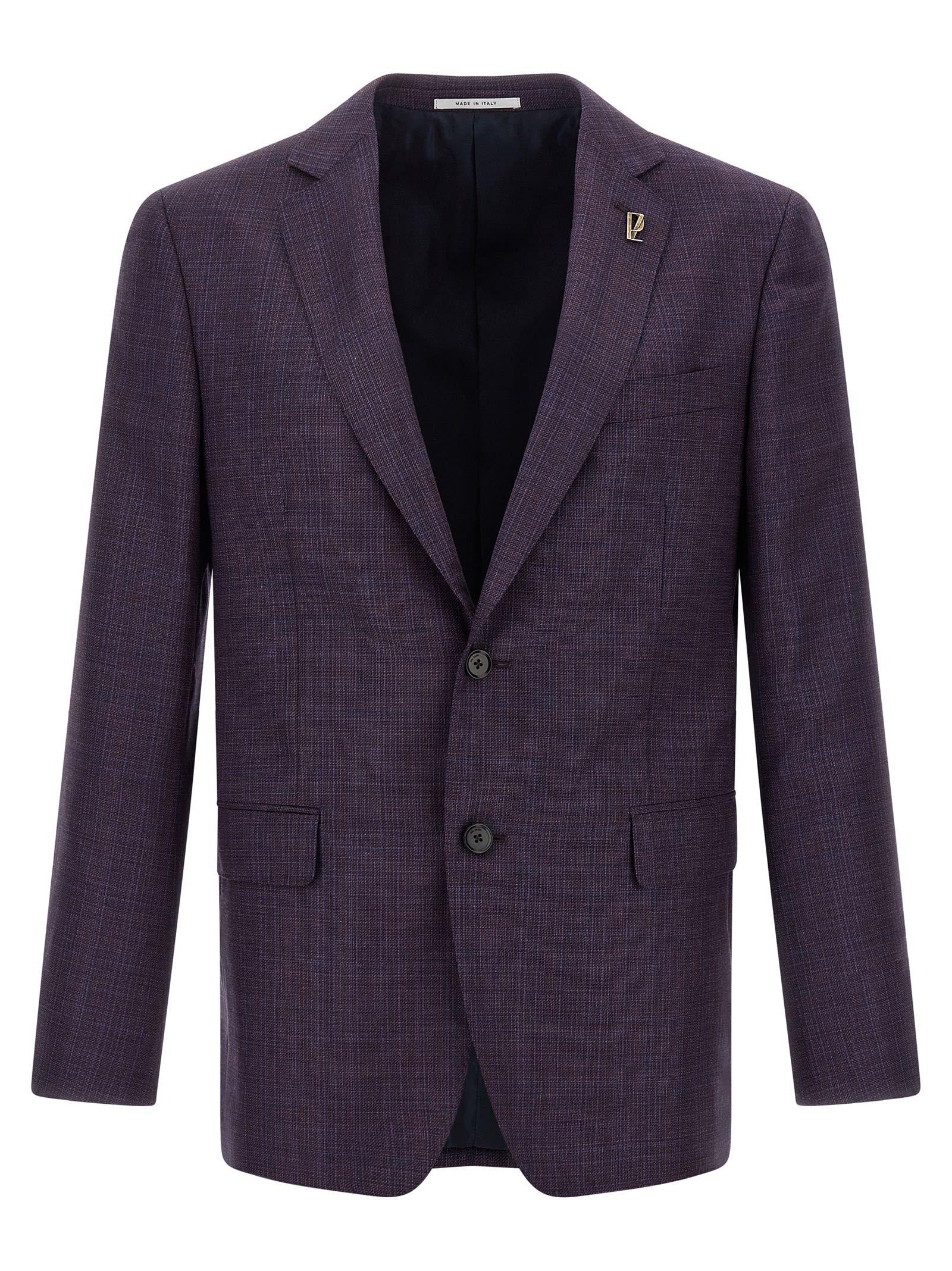 Pal Zileri Tailored Blazer With Notch Lapel And Pockets In Purple