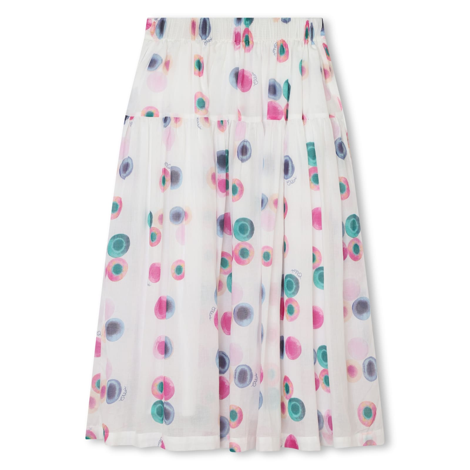 Shop Chloé Skirt With Abstract Print In Multicolor