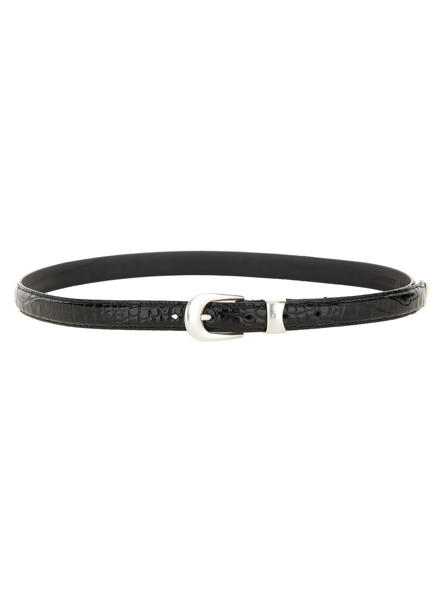 Shop Our Legacy Leather Belt In Black