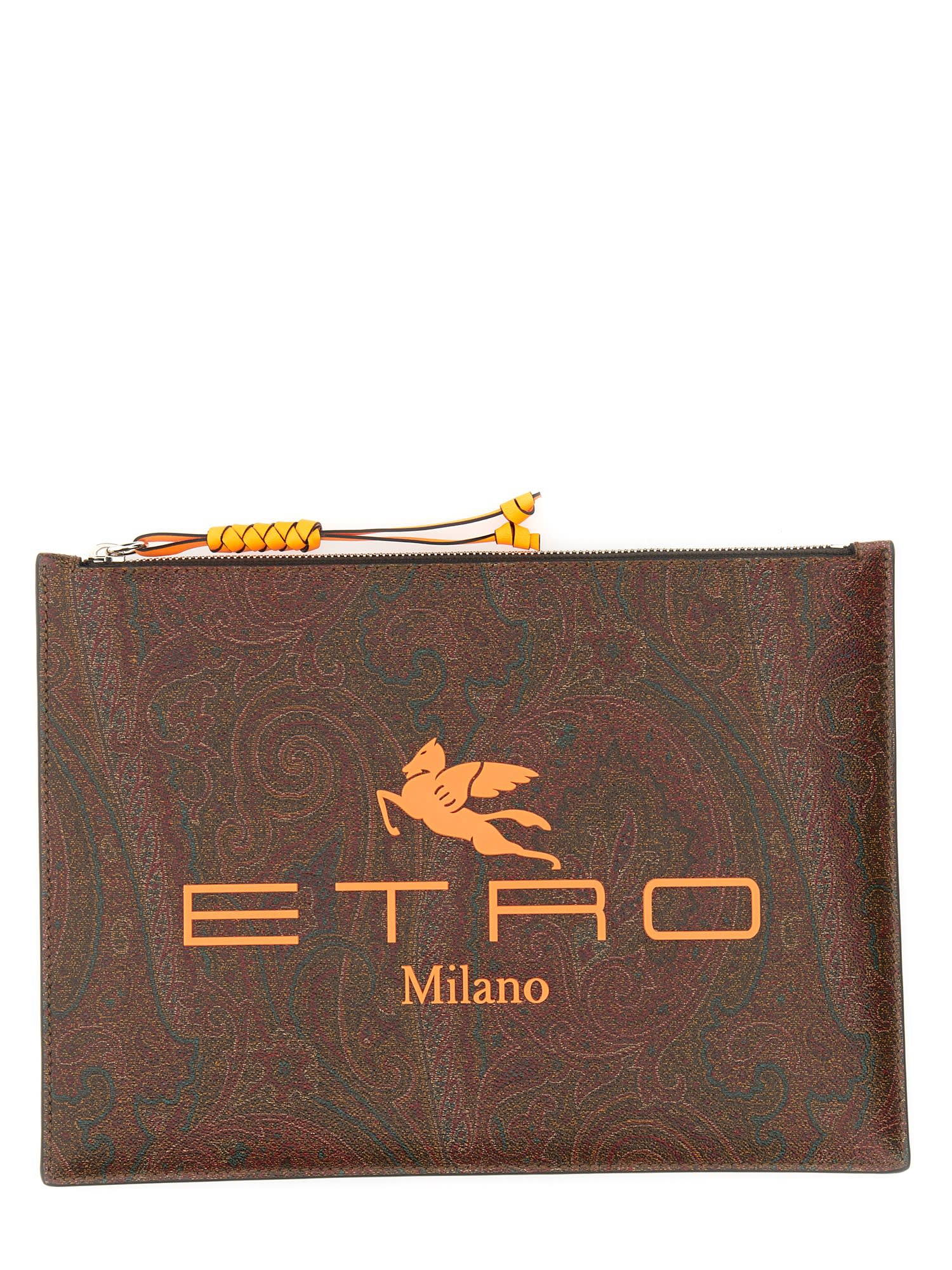 Etro Clutch Bag With Logo Embossing