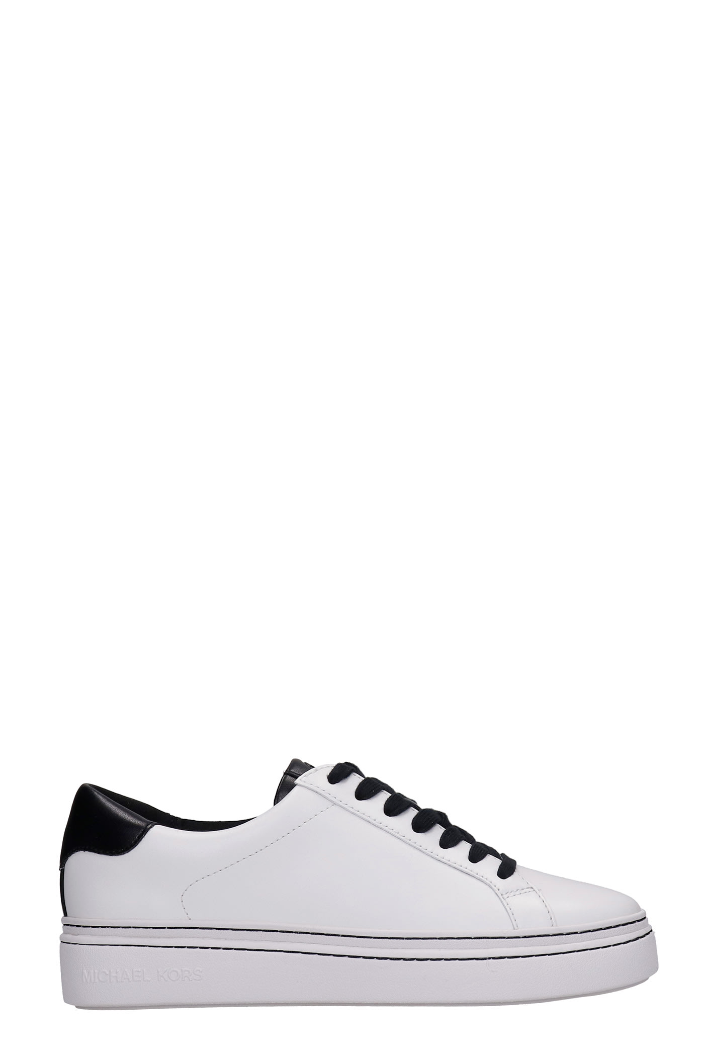 Buy Michael Kors Chapman Sneakers In White Leather online, shop Michael Kors shoes with free shipping