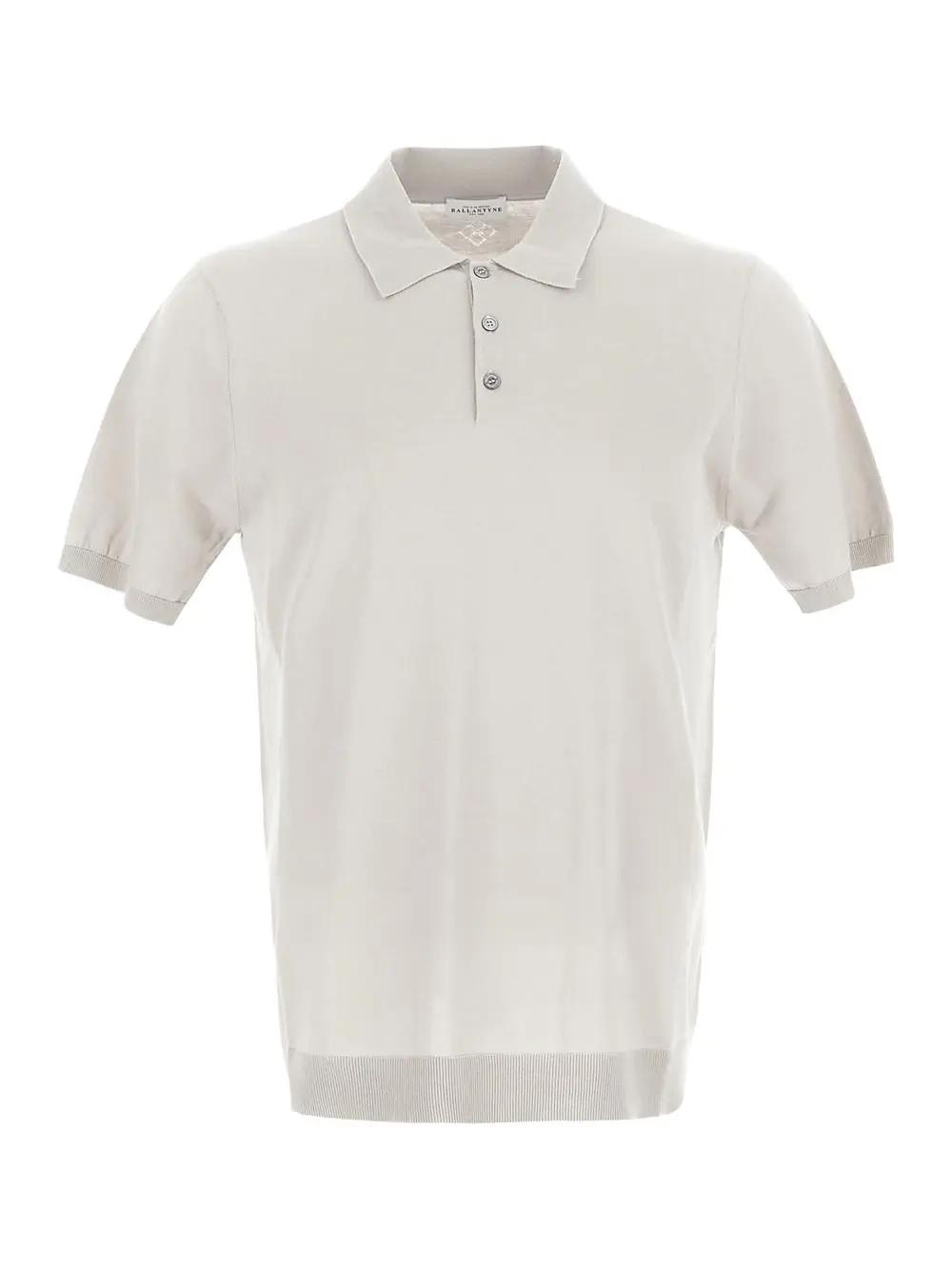 Shop Ballantyne Polo Neck Pullover In White