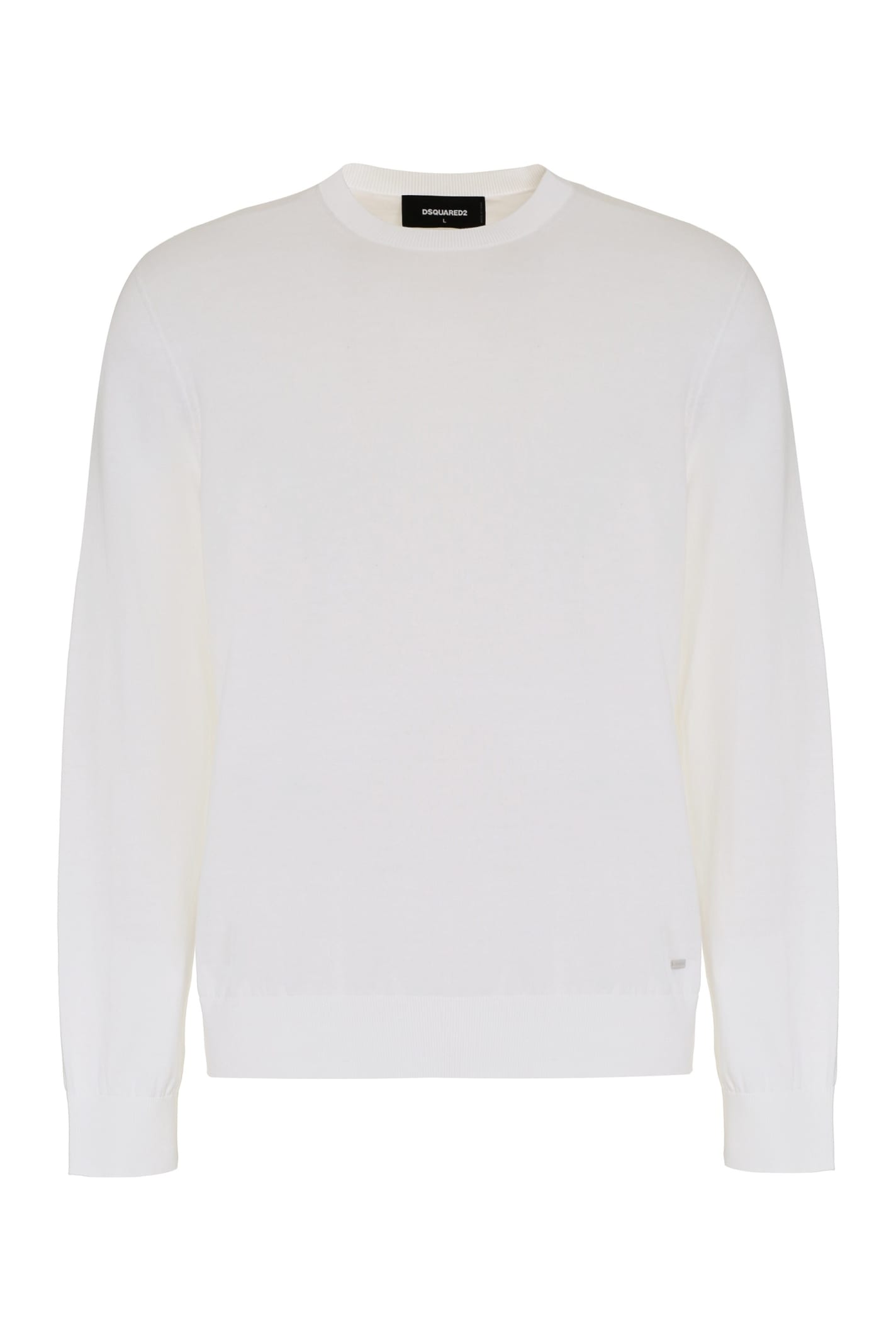 Shop Dsquared2 Cotton Crew-neck Sweater In White