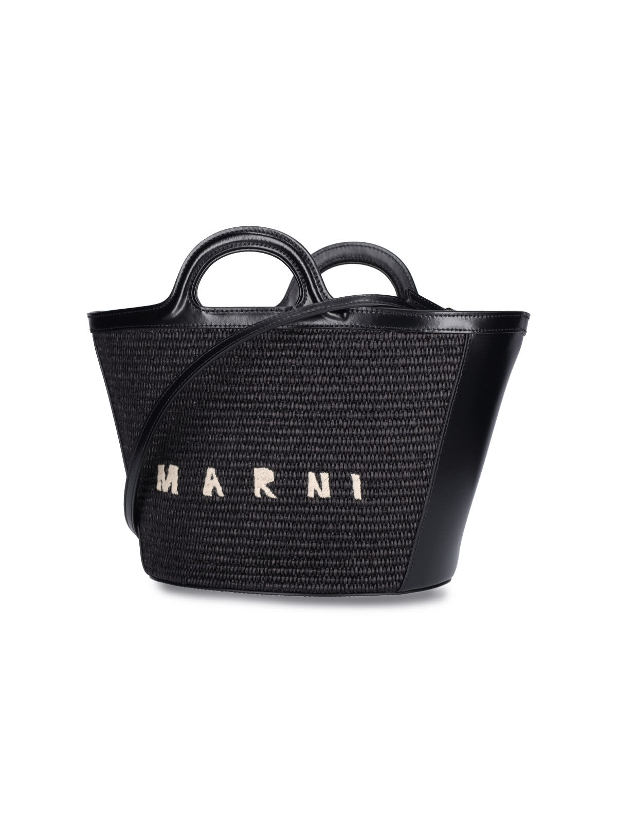 Shop Marni Tropicalia Small Tote Bag In Black