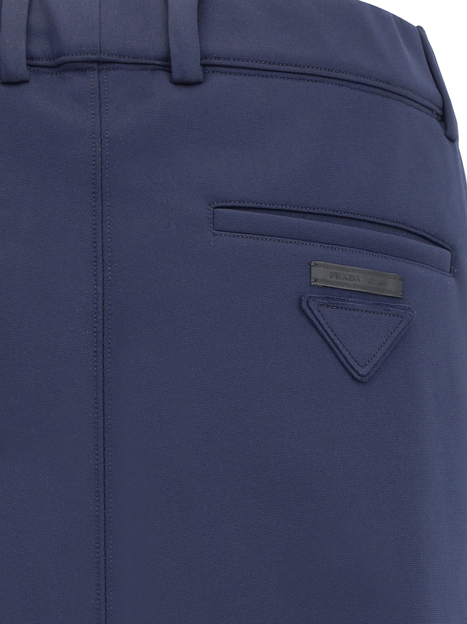 Prada Track Pants Polyester Belt Loops In Blue