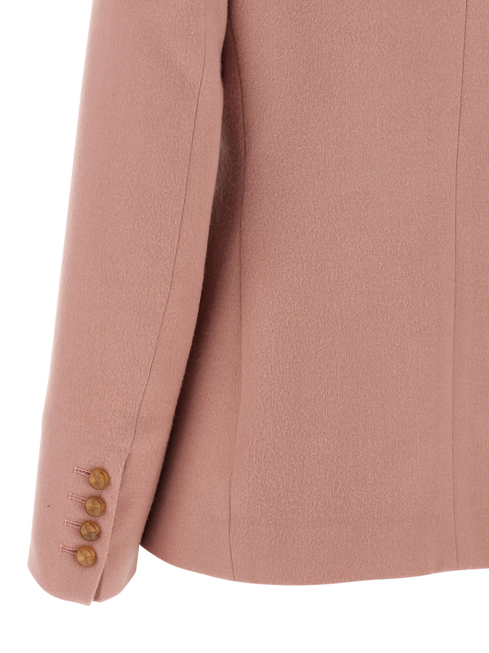 Blazé Milano Double-breasted Round-pockets Blazer In Pink