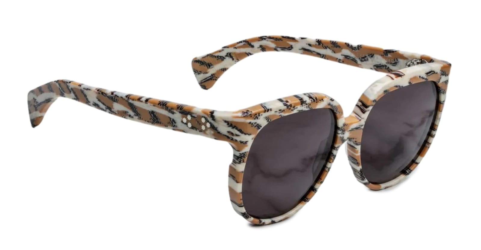 Shop Jacques Marie Mage Cleveland - Cheetah Sunglasses In Brown