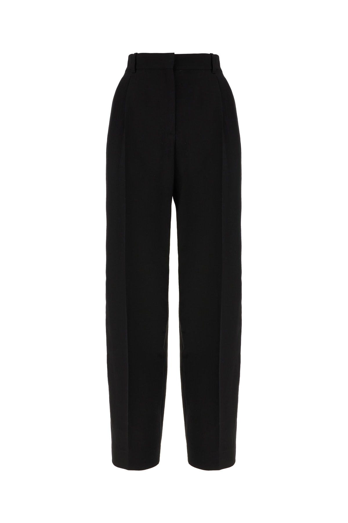 The Row Black Wool Blend Pants In Black
