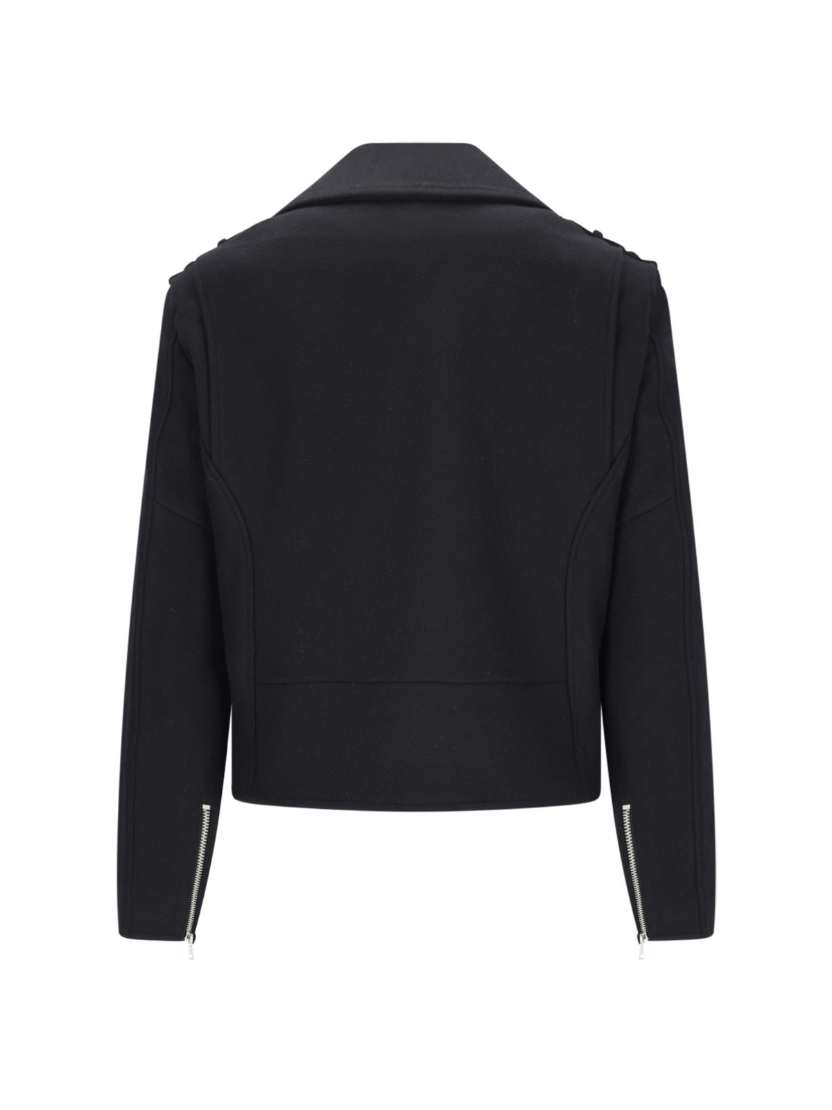 Shop Balmain Biker Jacket In Black