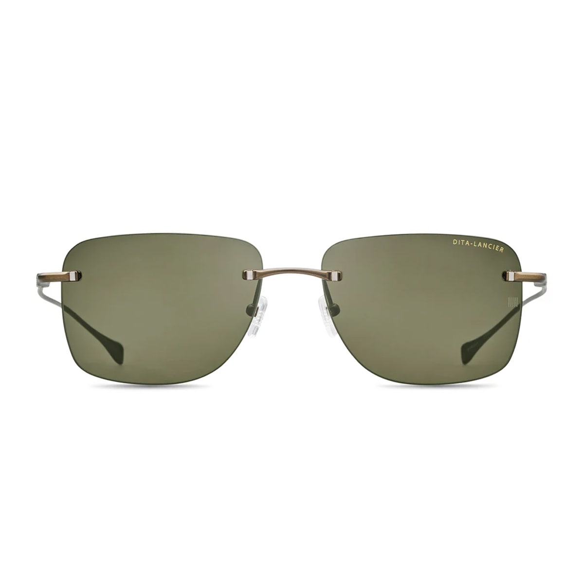 Dita Lancier Lsa 119 04 Matte Black Sunglasses In Green
