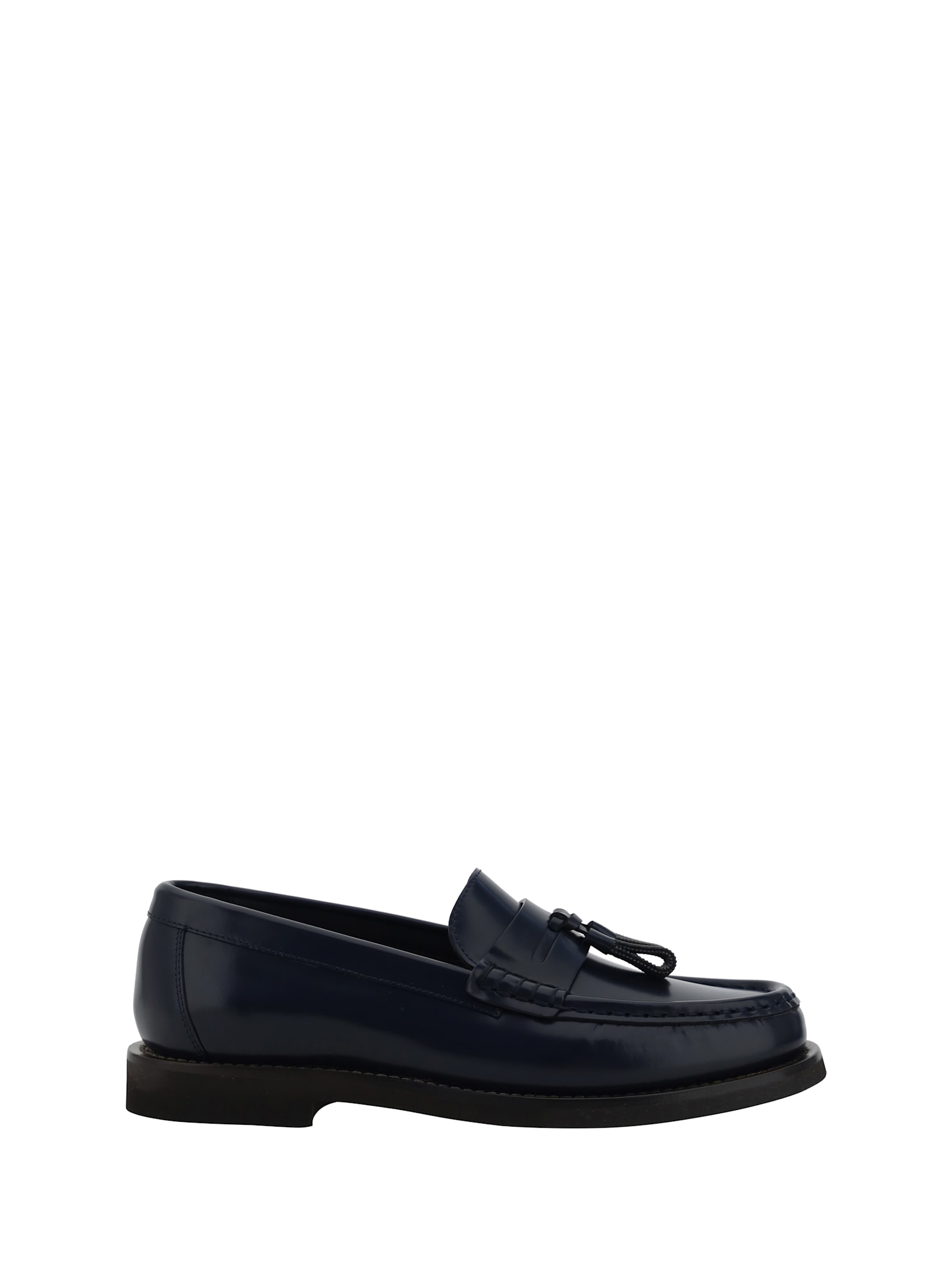 Shop Brunello Cucinelli Loafers In Night Sky