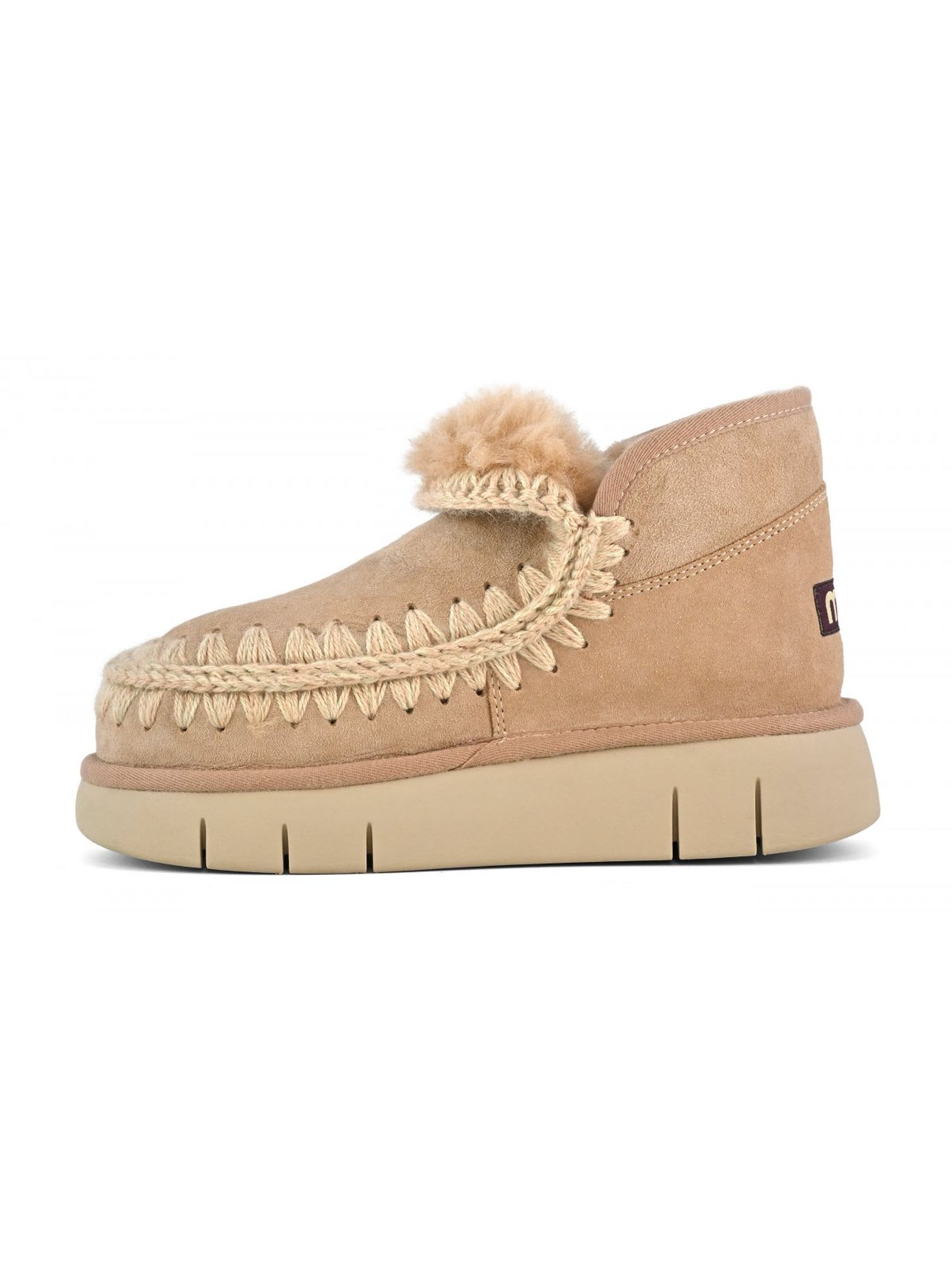 Shop Mou Camel Beige Eskimo Bounce Sneaker