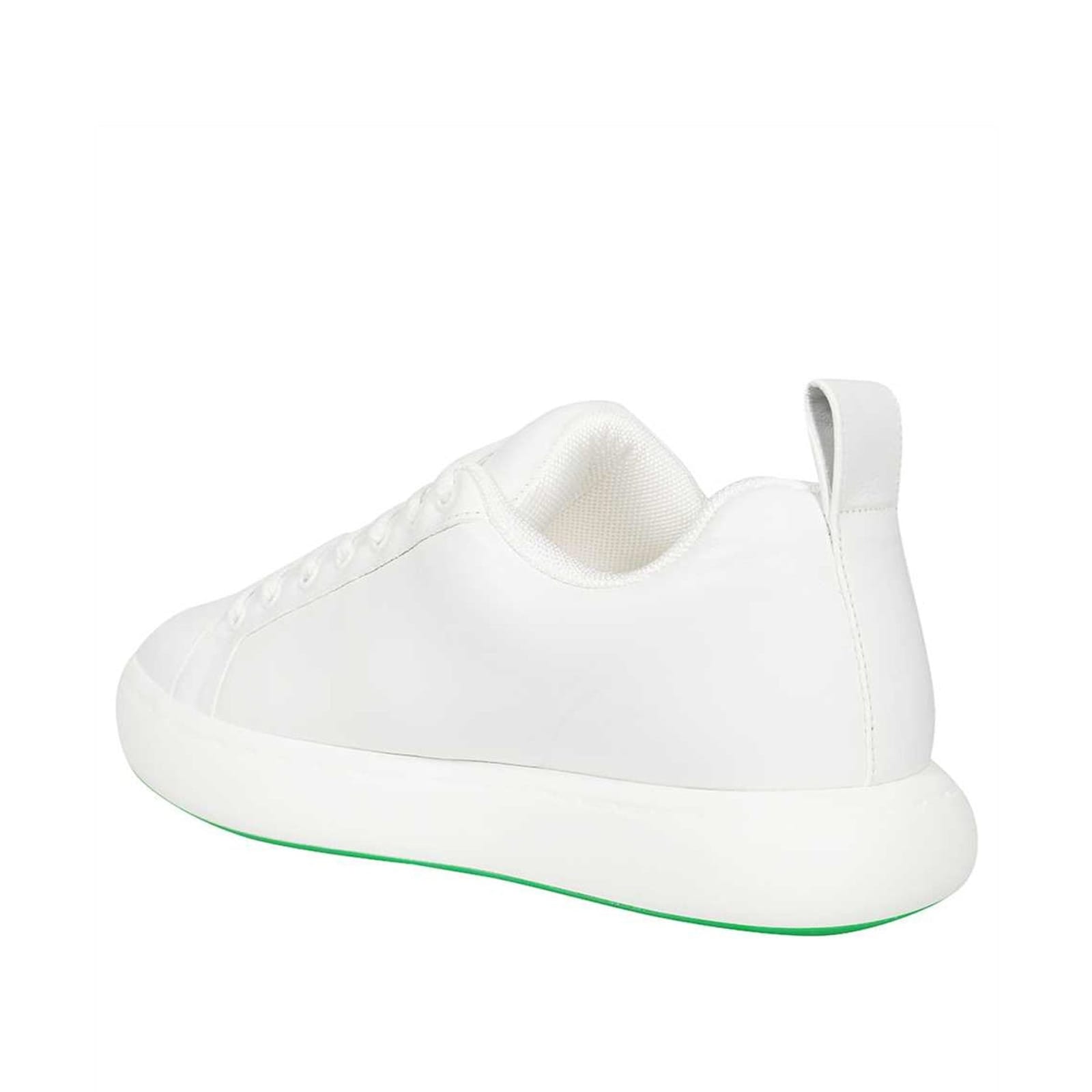 Shop Bottega Veneta Leather Sneakers In White