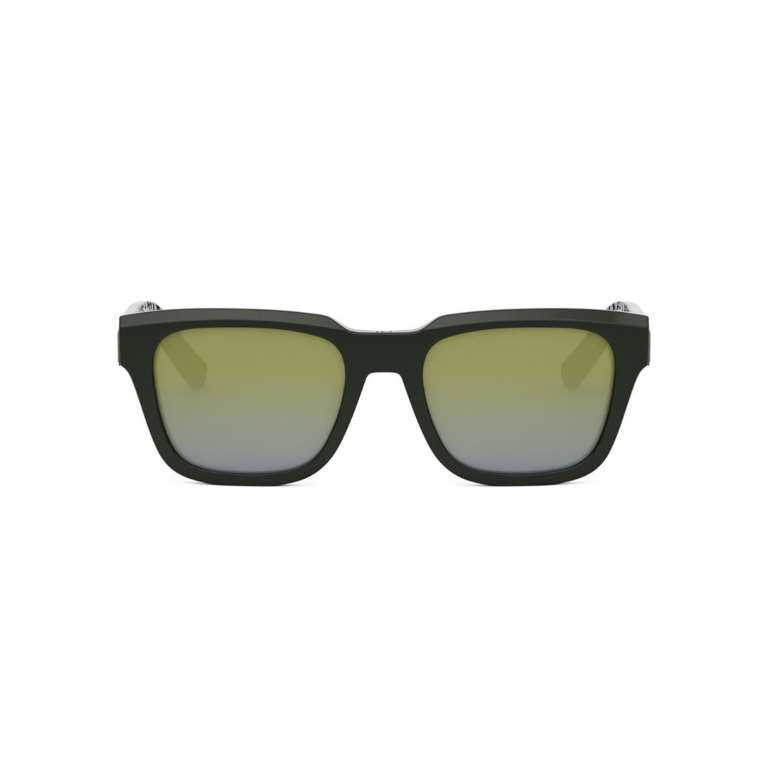 Dior B23 S1i 53mm Rectangular Sunglasses In Green