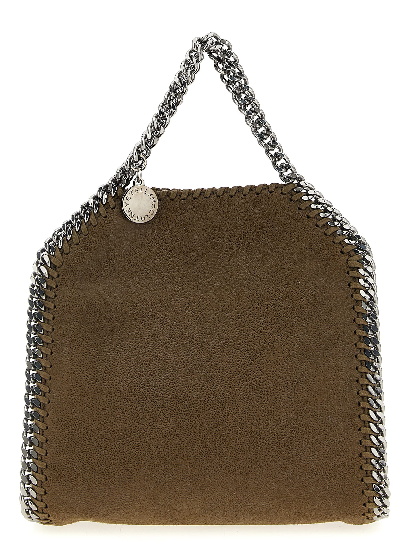 Stella Mccartney Olive Falabella Tiny Handbag In Green