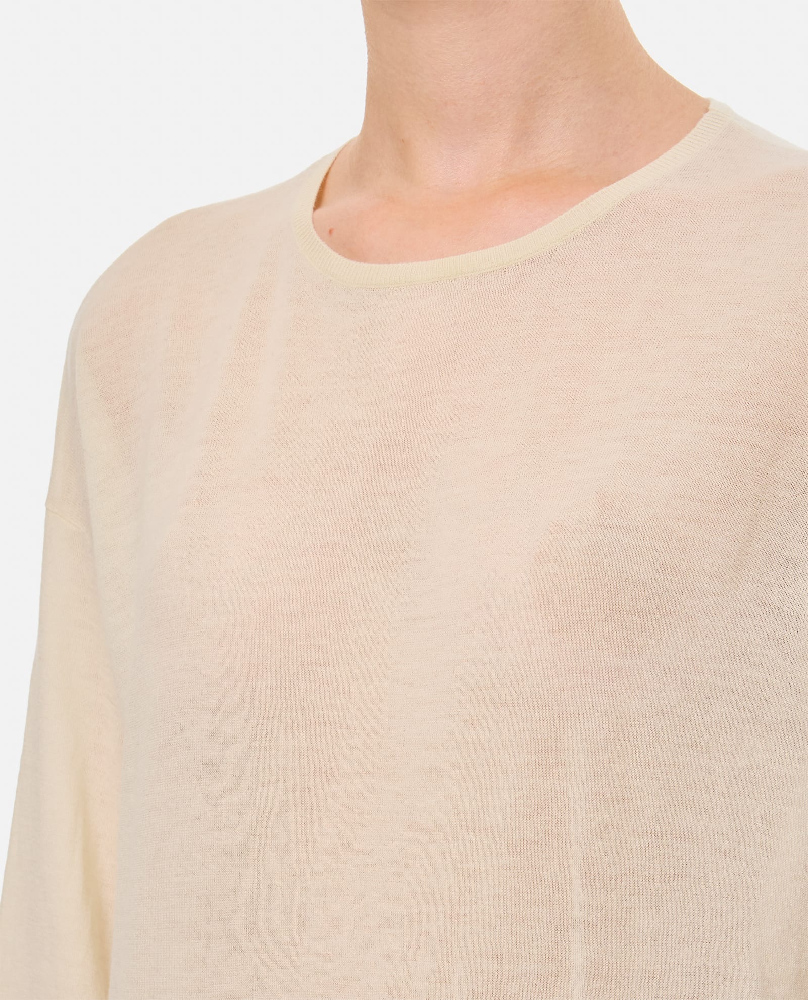 Shop Extreme Cashmere Gemini Cashmere Round Neck Sweater In Beige