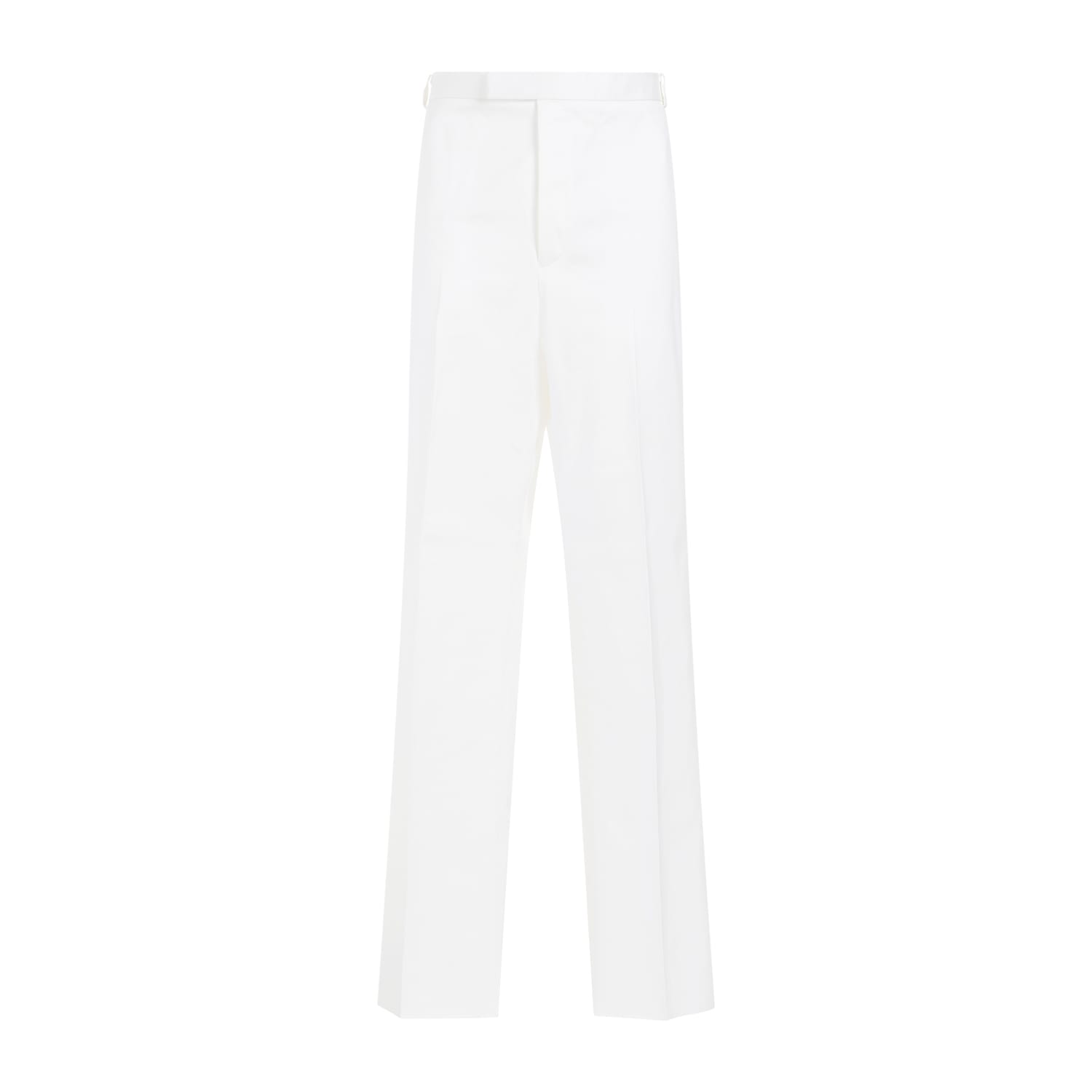 Shop Thom Browne Straight Leg Chino Pants In White