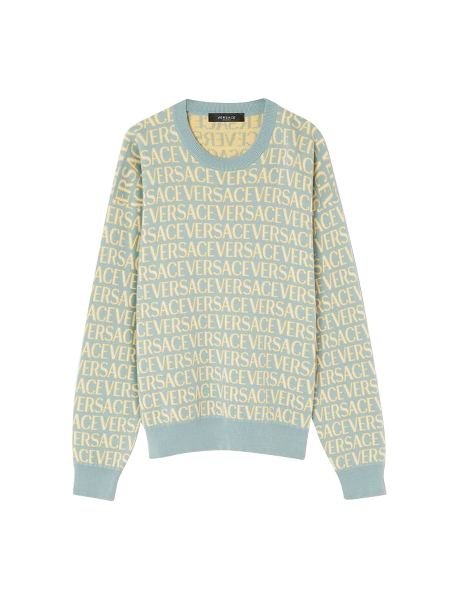 Multicoloured Monogram Jacquard Jumper - Luxury Blue